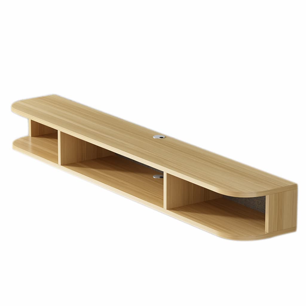 GDFHOMER 39 Inch Modern Floating TV Stand with 3 Open Shelves & Cable Management - Wooden Entertainment Center for Living Room, Bedroom, Home Theater & Office Spaces