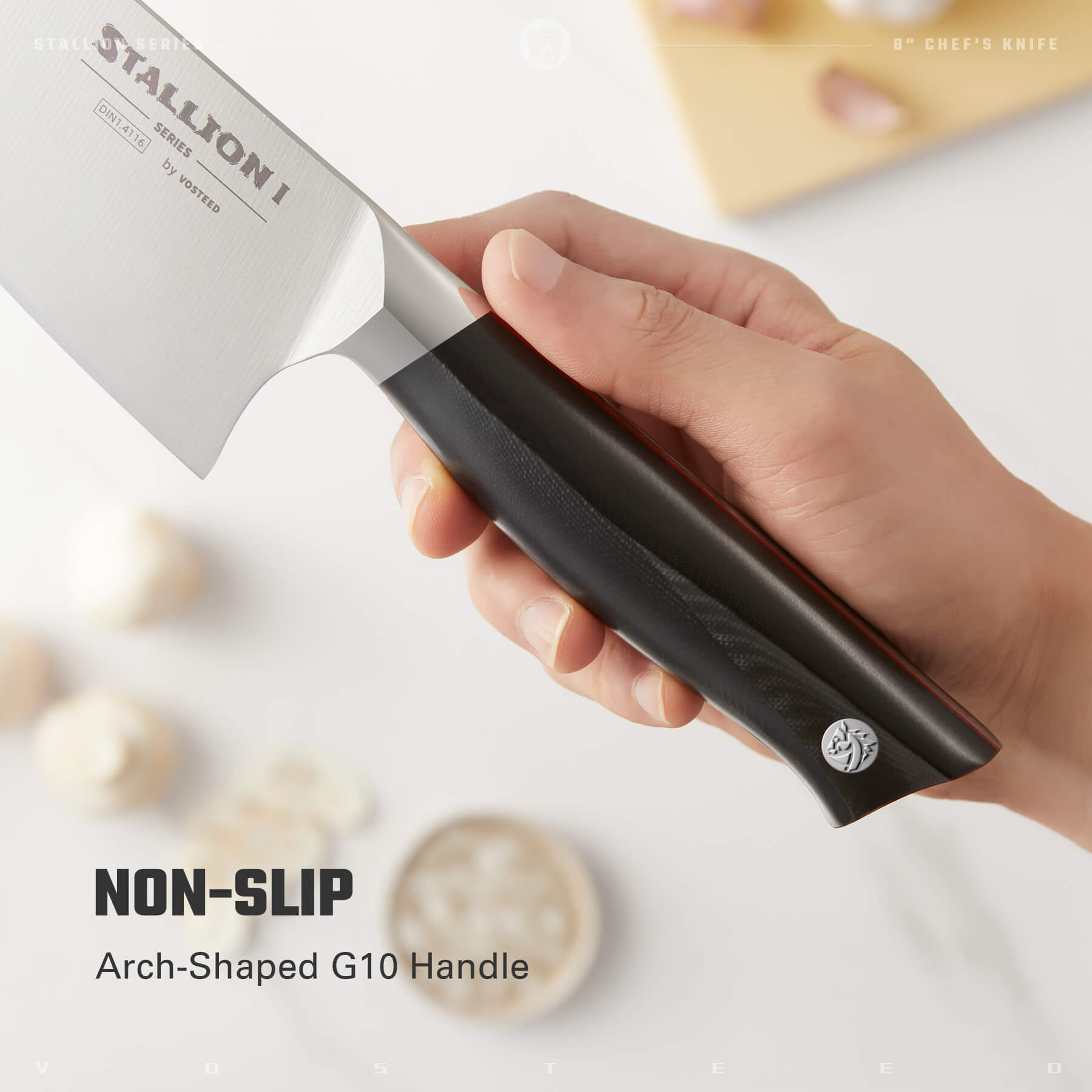 Premium Stallion I Knife Set - 6-Piece High-Quality Stainless Steel Kitchen Knives with Ergonomic Handles - Perfect for Chopping, Slicing, and Dicing - Ideal for Home Chefs & Professional Cooking