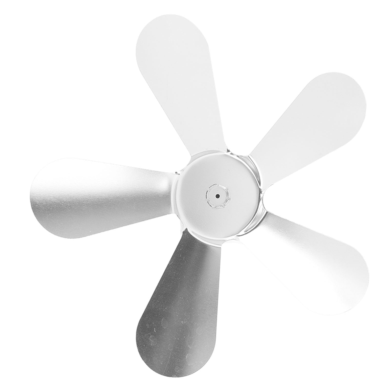 5-Blade Aluminum Alloy Stove Fan for Efficient Heat Circulation - Fireplace Heater Accessory (Silver) | Perfect for Wood Stoves, Fireplaces & Home Heating Systems