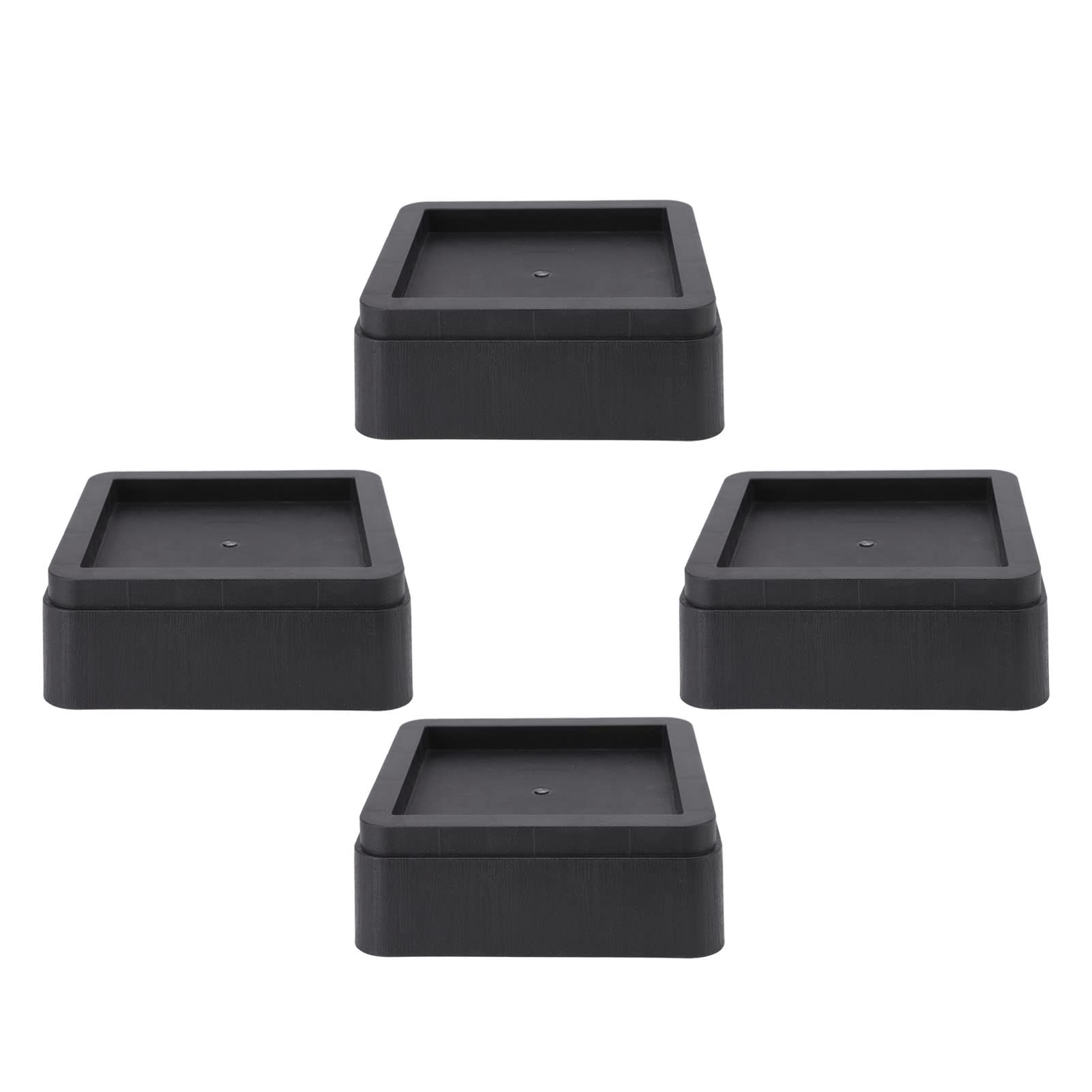 4-Piece Plastic Furniture Risers Set – 2 Inch Chair & Table Leg Protectors for Bed, Couch, Sofa – Heavy Duty Home Accessories for Leveling & Stability | Perfect for Uneven Floors & Carpeted Areas