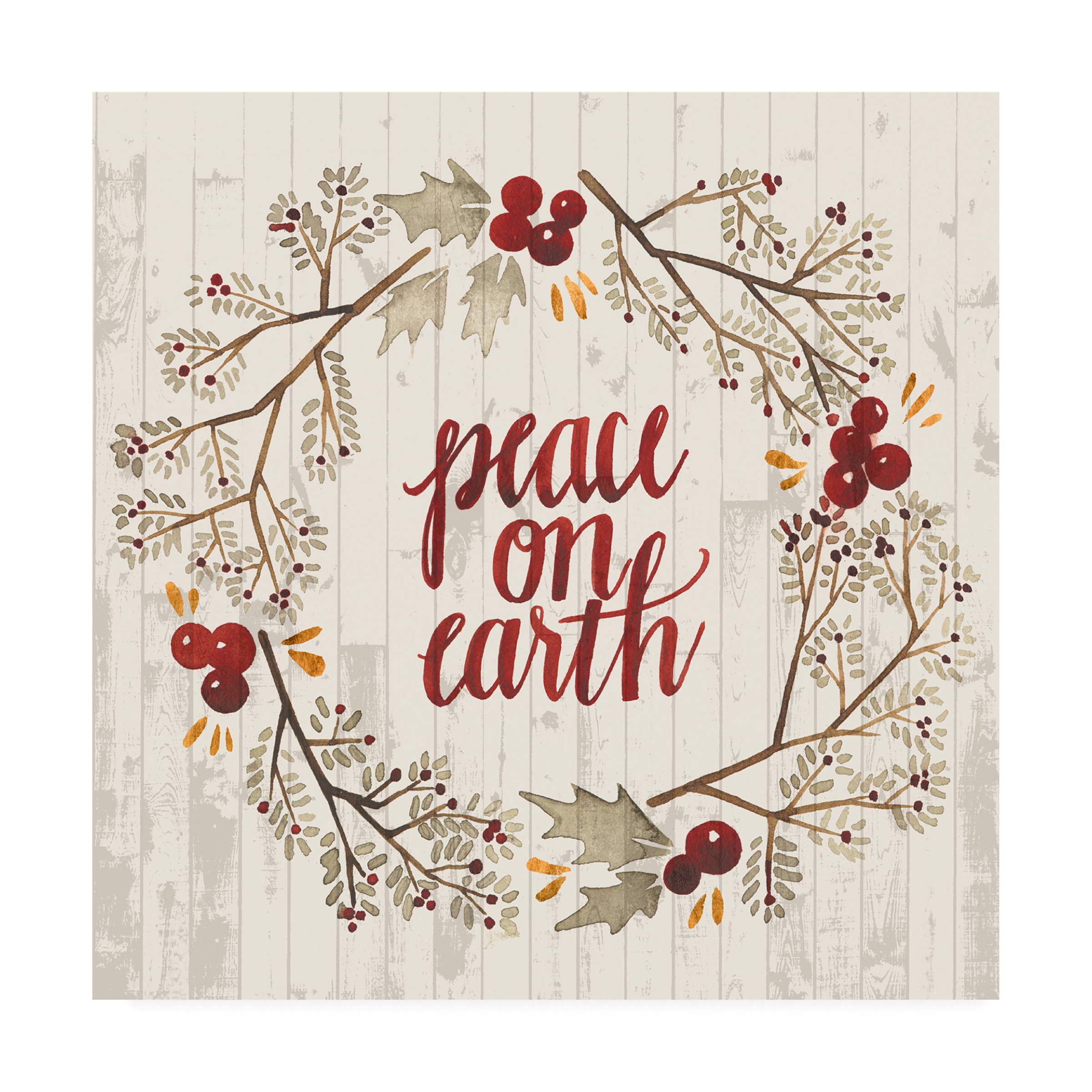 Grace Popp Rustic Christmas V Framed Wall Art Print 18x18 Inches - Perfect for Holiday Home Decor, Living Room, Bedroom & Office
