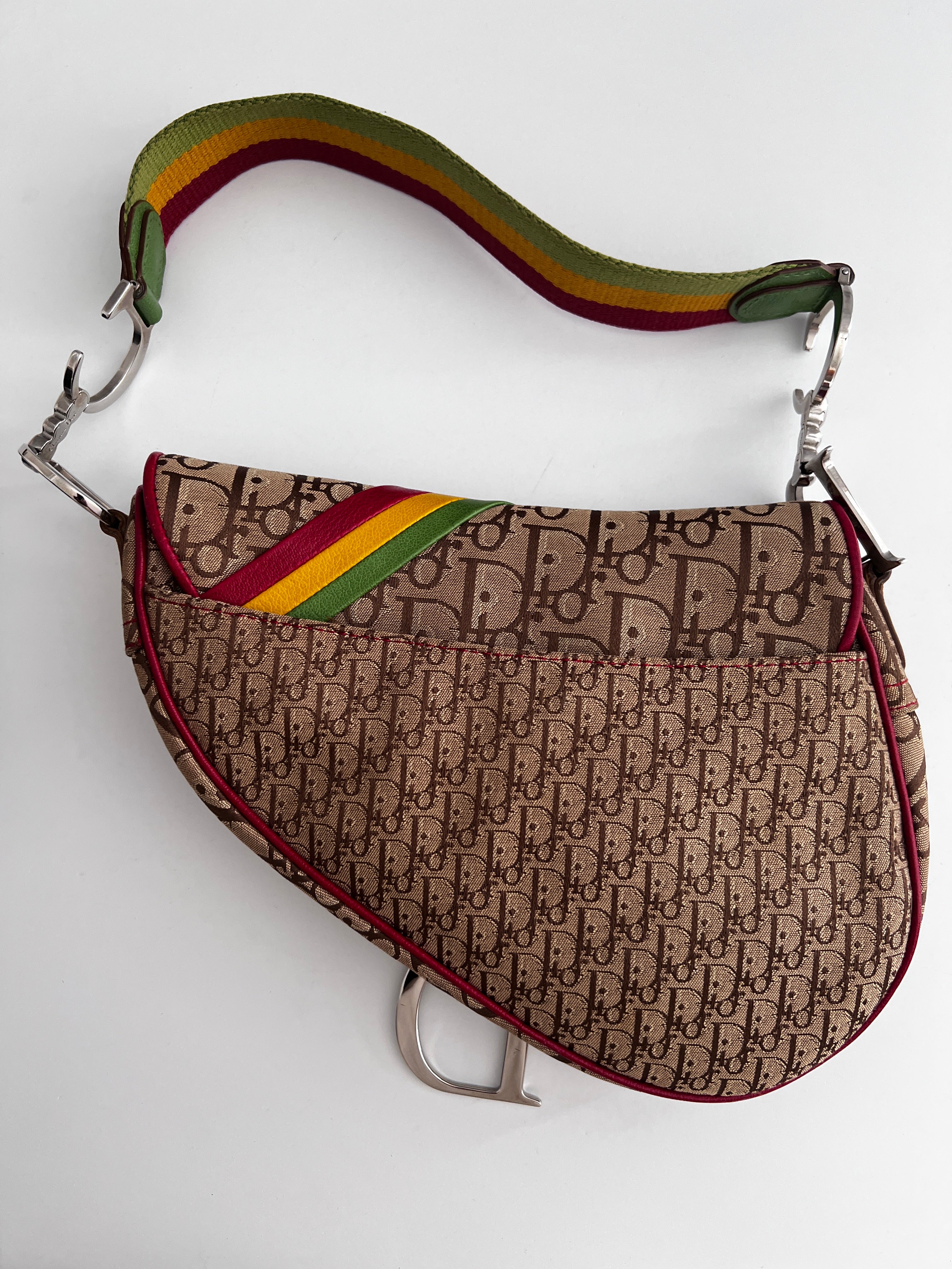 Dior Rasta Saddle Bag - Luxury Designer Handbag for Women | Fashionable Crossbody & Shoulder Bag for Parties, Travel & Everyday Use