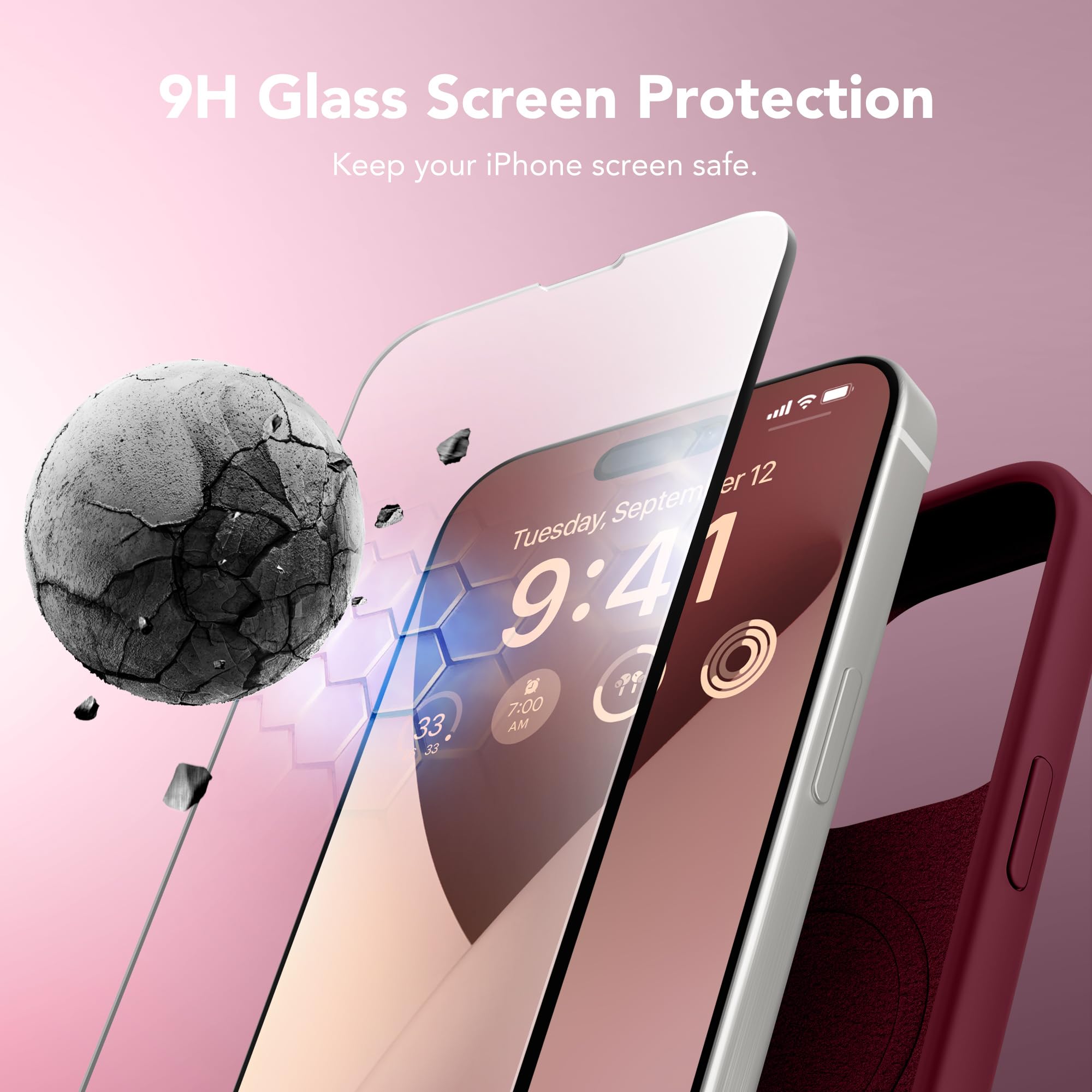 Premium Liquid Silicone iPhone 15 Pro Max Case with MagSafe Compatibility - Shockproof Phone Cover with Camera Protector & Screen Protector, Anti-Scratch Microfiber Lining (Maroon) - Perfect for Outdoor Adventures, Daily Protection & Wireless Charging