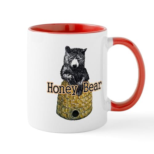 White/Red Inside - Honey Bear Mug