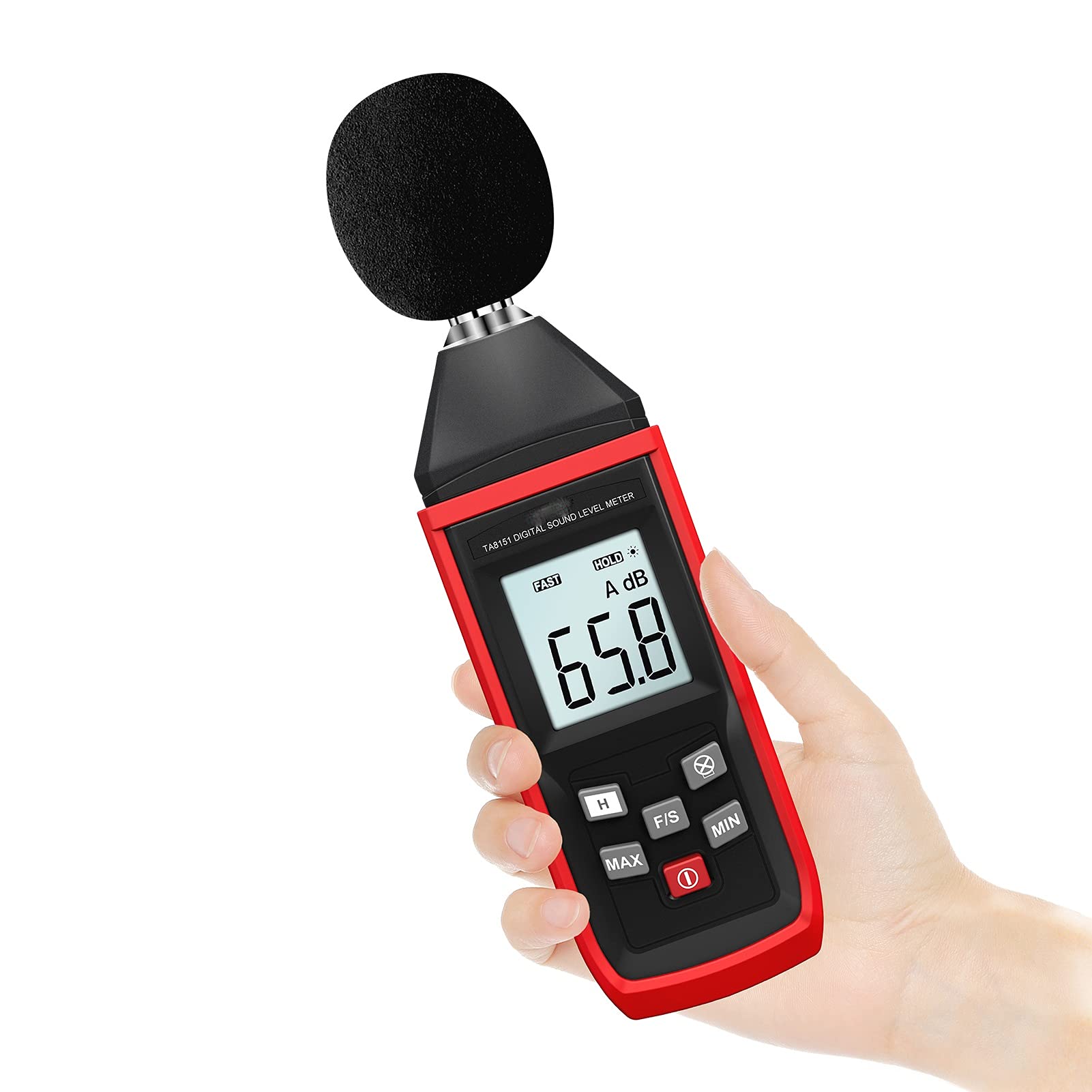 UOEIDOSB Digital Sound Level Meter - Professional Noise Tester & Decibel Monitor with LCD Display for Home, Workplace & Industrial Noise Measurement (30-130dB Range)
