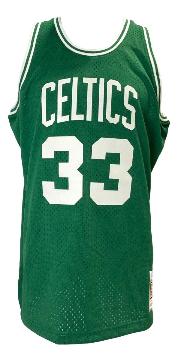 Larry Bird Autographed Boston Celtics Green Mitchell & Ness Hardwood Classics Swingman Jersey - Perfect for NBA Fans, Collectors, and Sports Memorabilia Enthusiasts