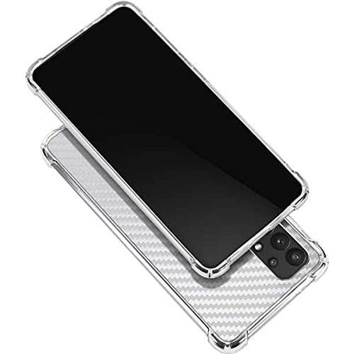 Skinit Clear Phone Case for Samsung Galaxy A32 5G - Premium White Carbon Fiber Design | Slim Protective Cover | Scratch Resistant | Perfect for Everyday Use, Work & Travel