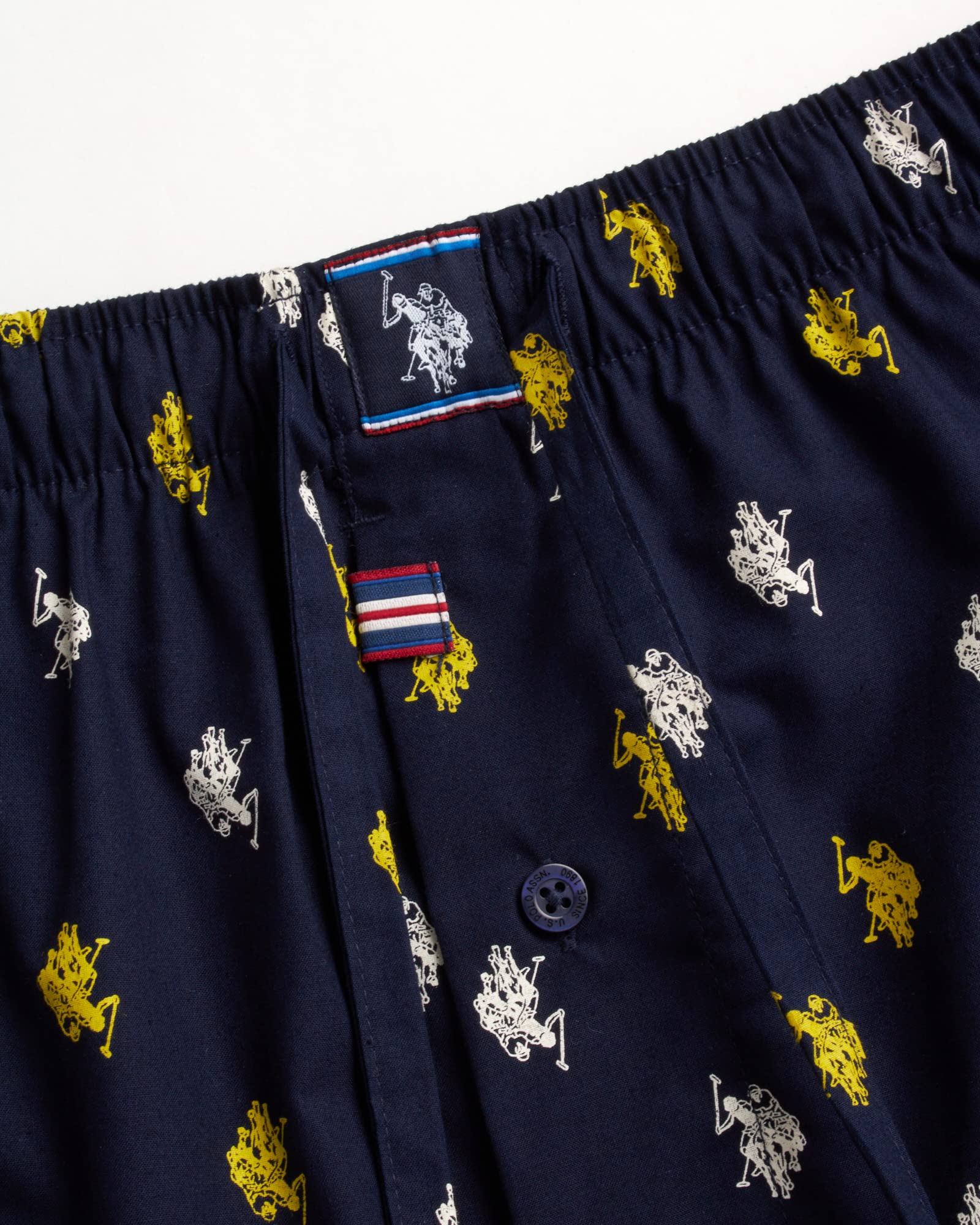 U.S. Polo Assn. Men's Pajama Shorts - Breathable Woven Sleep & Lounge Shorts for Summer Nights, Travel & Relaxation at Home