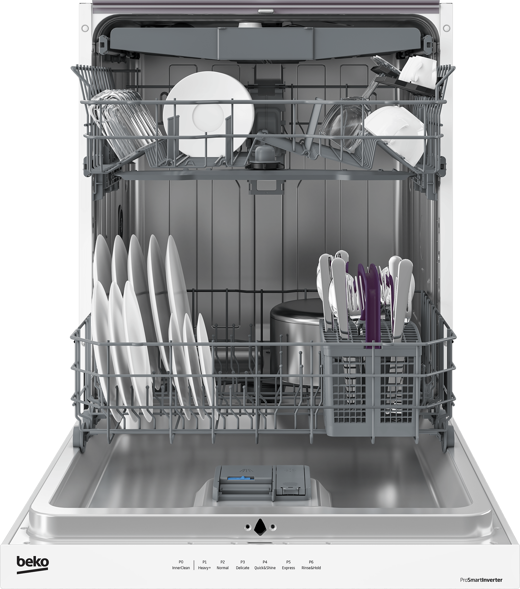 Beko DUT36522W 15 Place Settings Tall Tub Dishwasher - 45 dB Ultra Quiet, Energy Efficient for Large Families | Perfect for Open Concept Kitchens & Entertaining