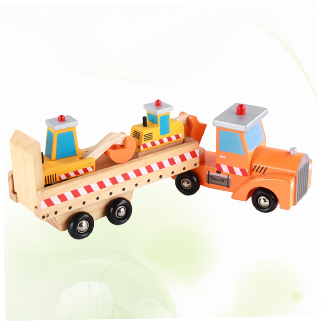 COSMEVIVI Kids Construction Vehicle Toy Set - 1PC Excavator Engineering Car Toy for Boys & Girls Ages 3-8 | Durable Bamboo Material | Perfect for Sandbox Play, Construction Pretend Play & STEM Learning