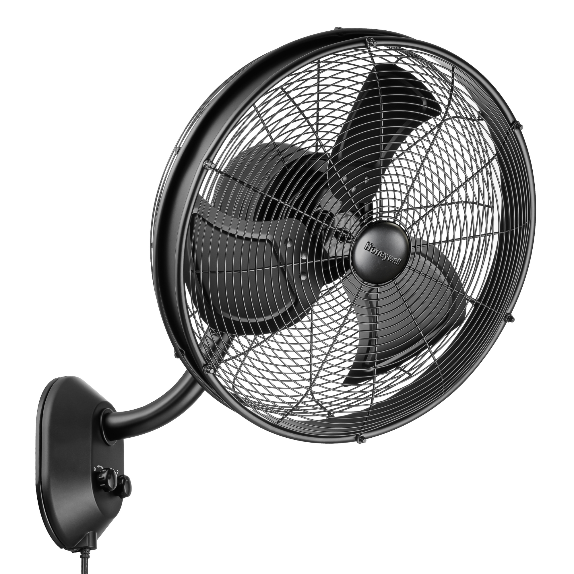 Honeywell 53030-98 Indoor/Outdoor Wet Rated Wall Mount Fan - Perfect for Bathrooms, Kitchens, and Covered Patios