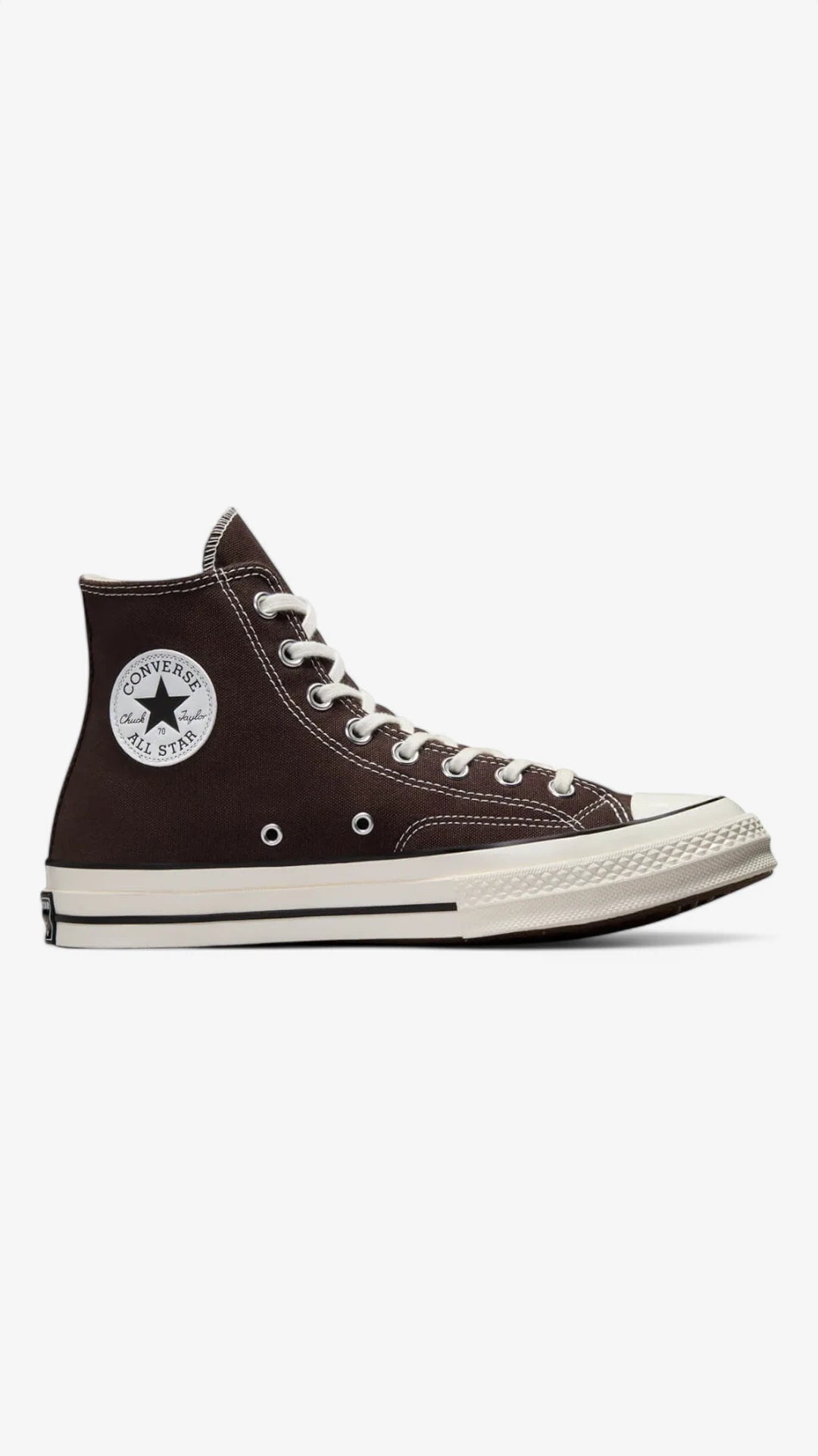 Converse Chuck 70 High Top Sneakers in Dark Brown - Classic Canvas Shoes for Men & Women | Perfect for Casual Wear, Street Style & Everyday Fashion