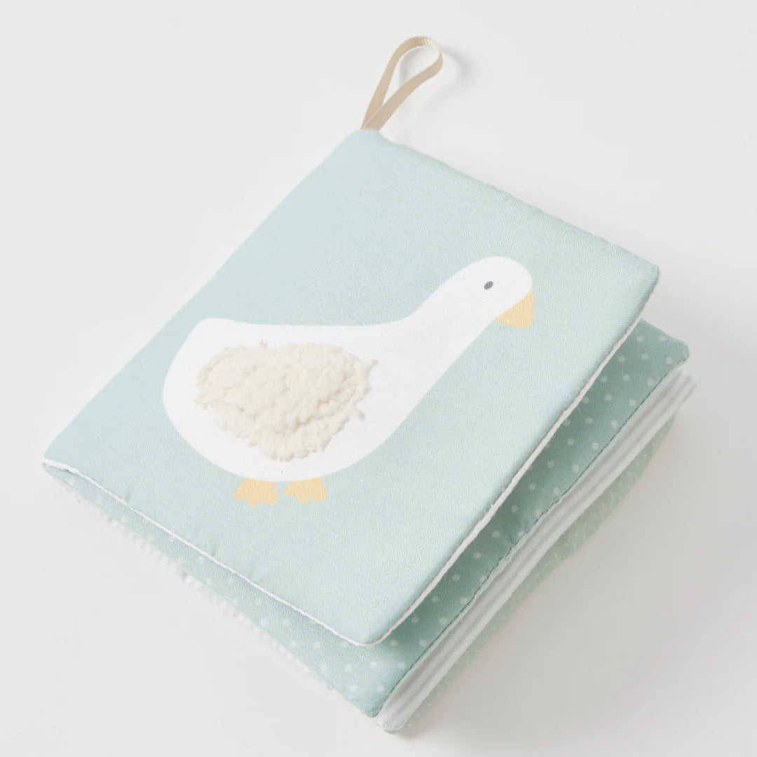 Jiggle and Giggle Plush Goose Book - Interactive Soft Toy for Babies & Toddlers - Perfect for Storytime, Sensory Play, and Early Learning