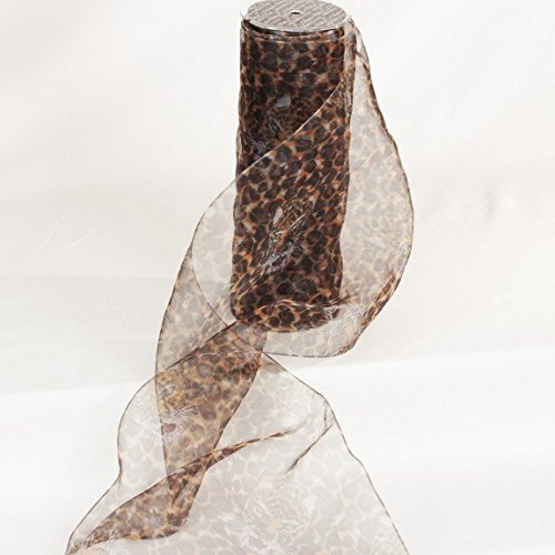 Wild Cat Print Wired Craft Ribbon - Ultra Sheer 12