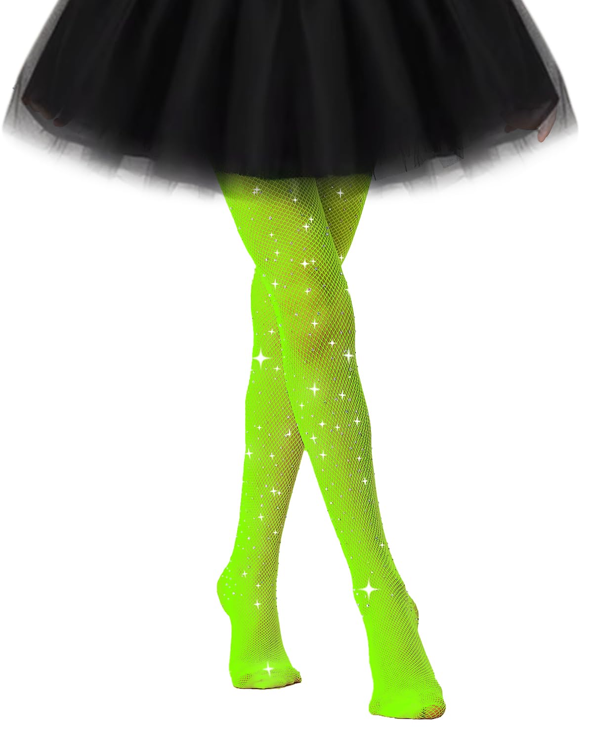 Sparkly Fishnet Tights for Girls - Glitter Rhinestone Stockings for Toddlers & Kids | Perfect for Halloween Costumes, Dance Performances & Party Outfits