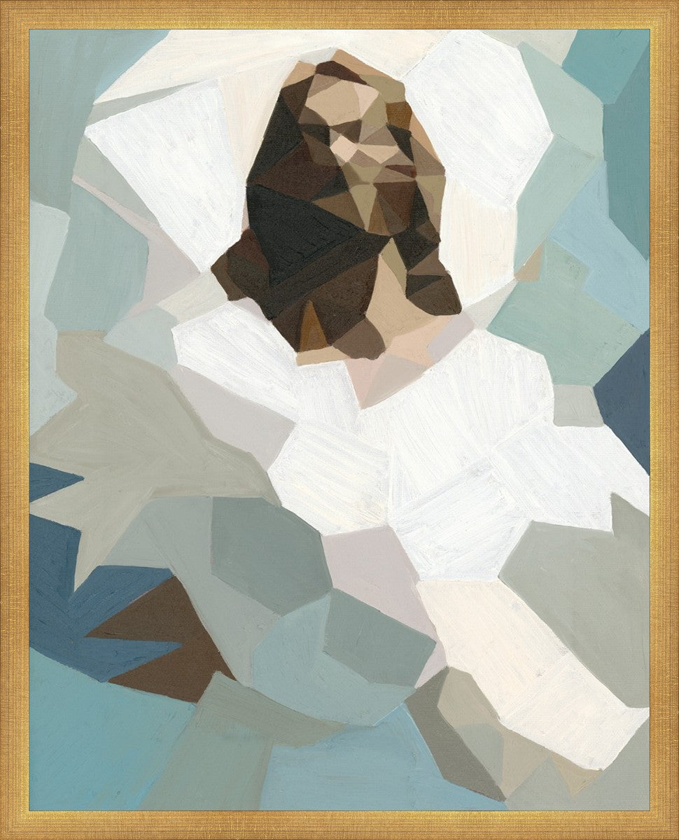 Christ In Blue By Brittany Lemmon - Religious Wall Art for Home & Church Decor - Perfect for Living Room, Bedroom & Prayer Spaces
