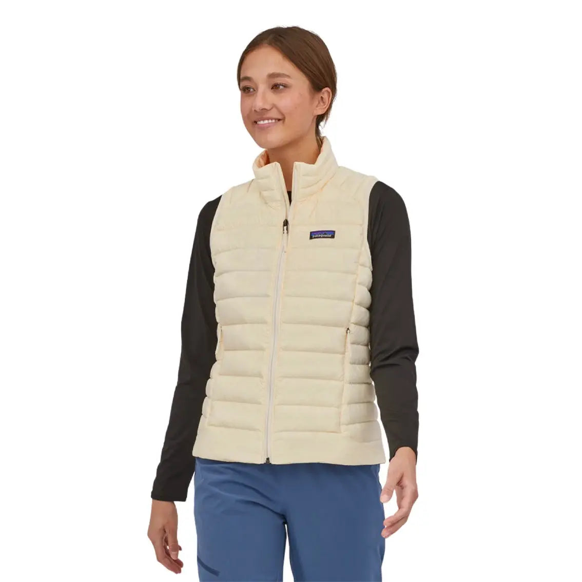 Women's Patagonia Down Sweater Vest - Wool White | Lightweight Insulated Puffer Vest for Hiking, Camping & Outdoor Activities