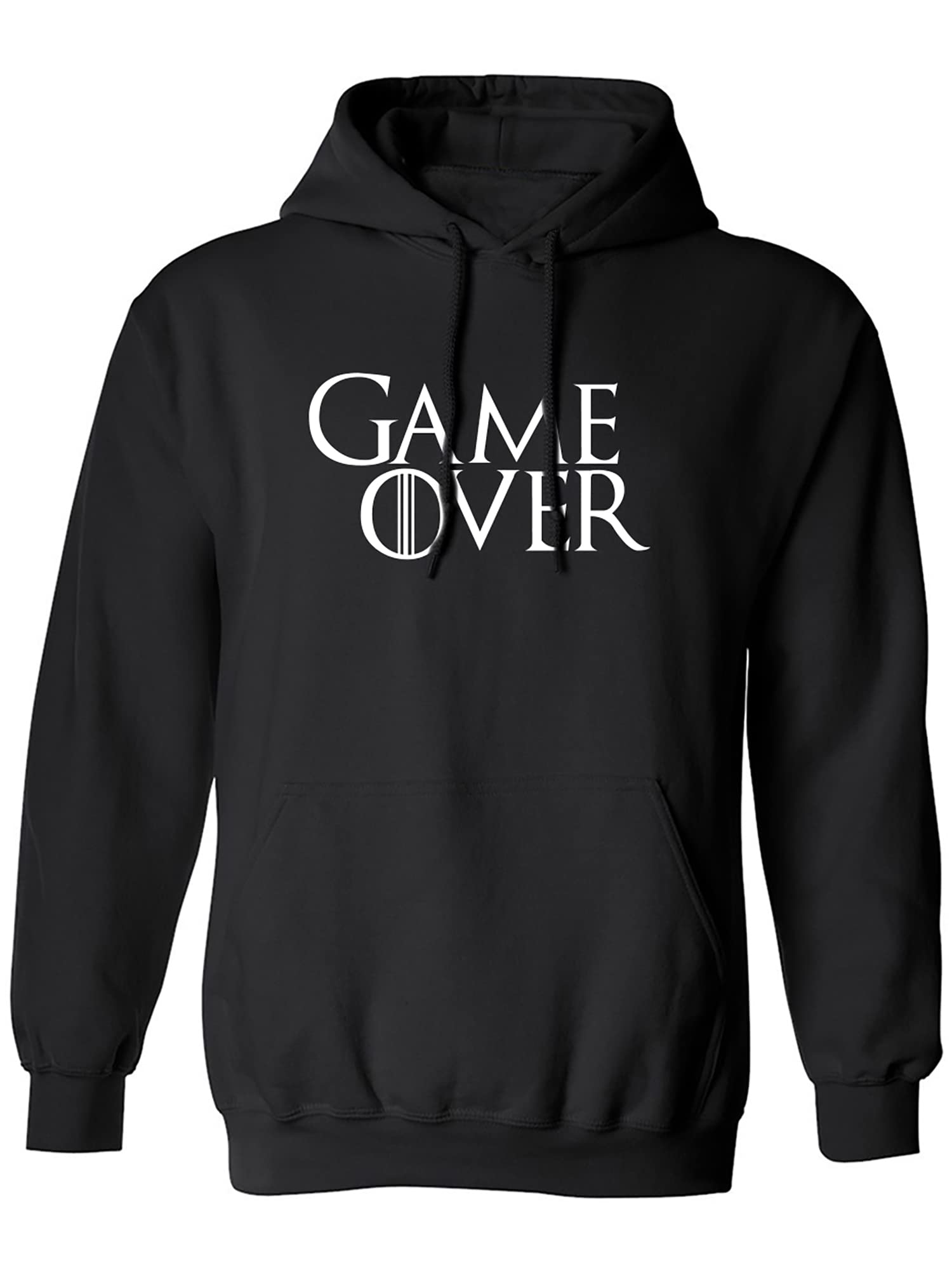 Game Over成人连帽卫衣 - 舒适休闲运动风，适合日常穿搭、户外活动及游戏聚会