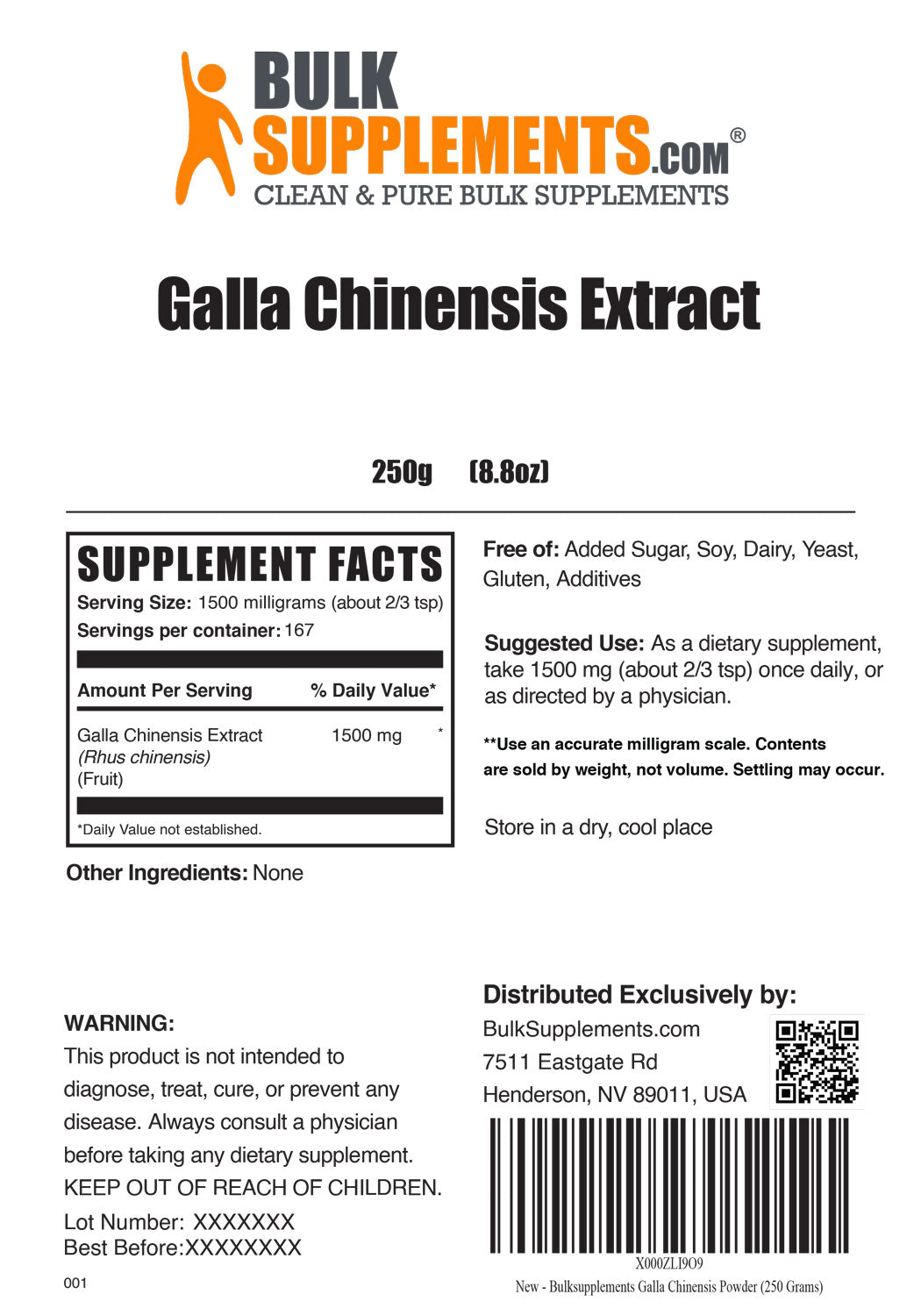 Premium Galla Chinensis Extract Powder - 100% Pure & Natural, High-Quality Herbal Supplement for Immune Support & Digestive Health - Perfect for Tea, Capsules & DIY Skincare Recipes