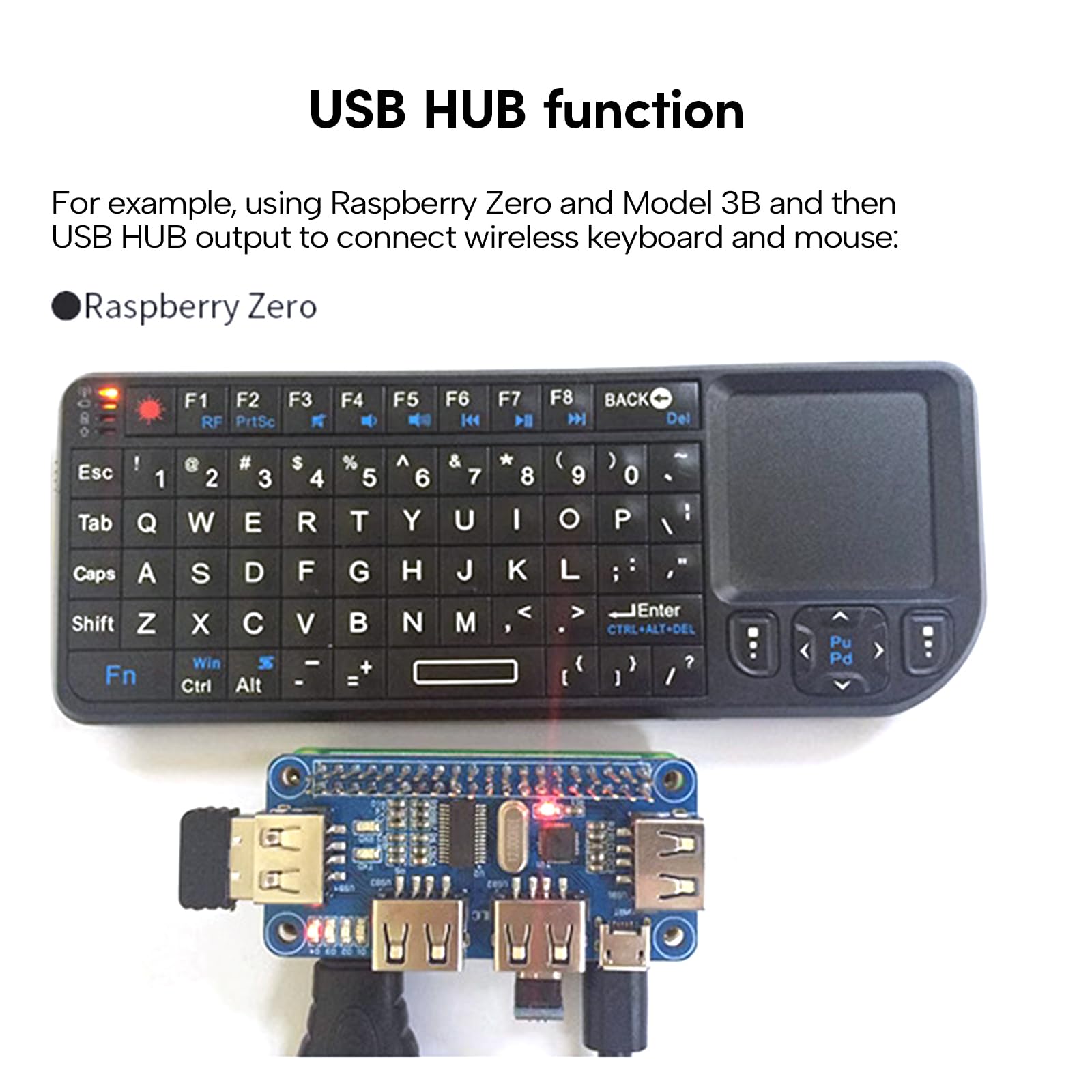 Raspberry Pi USB Hub 4-Port 3.0 with UART Chip - Perfect for DIY Projects & IoT Devices