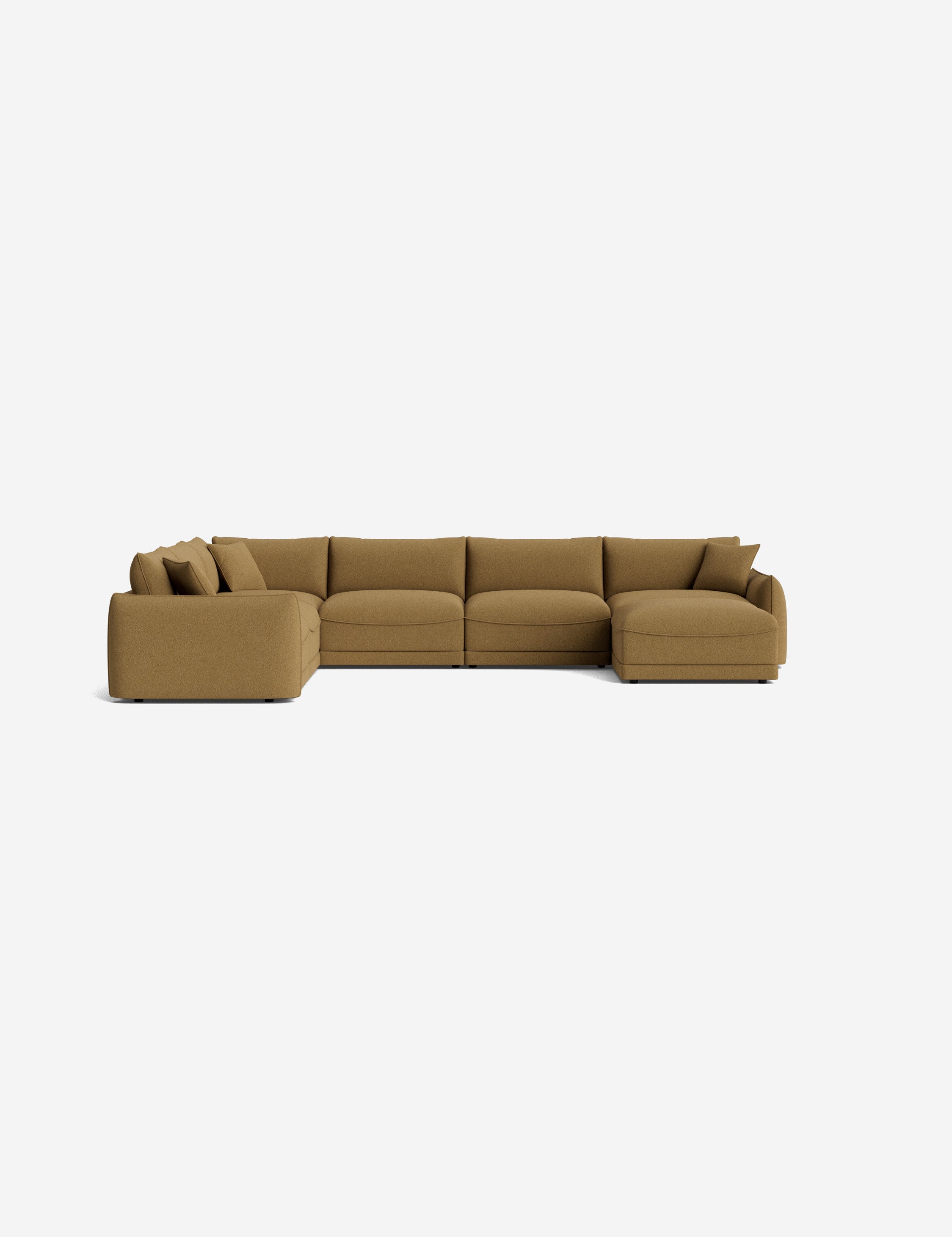 Balmer Modular Corner Sectional Sofa with Ottoman - Modern L-Shaped Living Room Furniture for Small Spaces | Perfect for Apartments, Condos and Family Gatherings