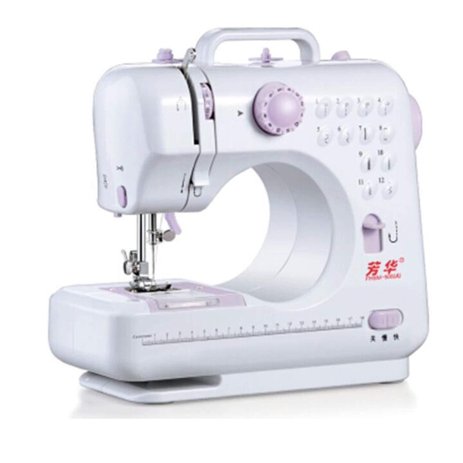 LIUPENGWEI 12-Stitch Home Electric Sewing Machine with Foot Pedal - Portable Multifunctional Crafting & Mending Machine for Beginners, 2-Speed Adjustable for DIY Projects, Quilting & Household Fabric Repair | Perfect for Home Use, Tailoring & Creative Sewing