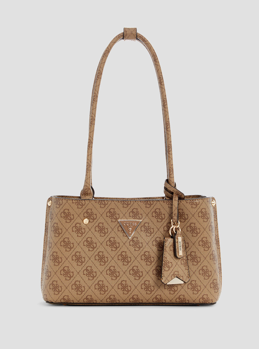 Brown Leather Meridian Satchel Bag with Logo - Stylish Crossbody Purse for Women, Perfect for Work, Travel & Everyday Use