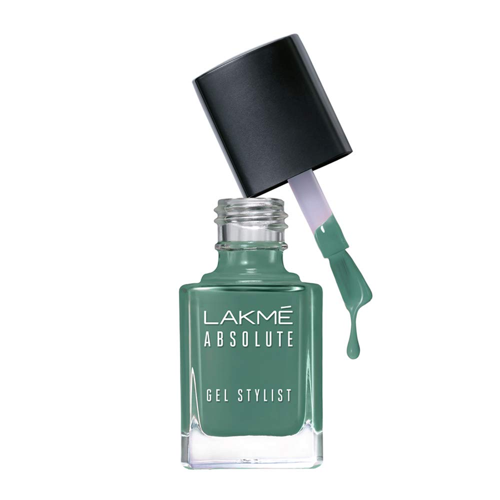 Lakmé Absolute Gel Stylist Nail Polish - Jade Floret Green Nail Color, 12ml Long Lasting Gel Nail Polish for Salon & Home Manicure, Perfect for Parties & Special Occasions
