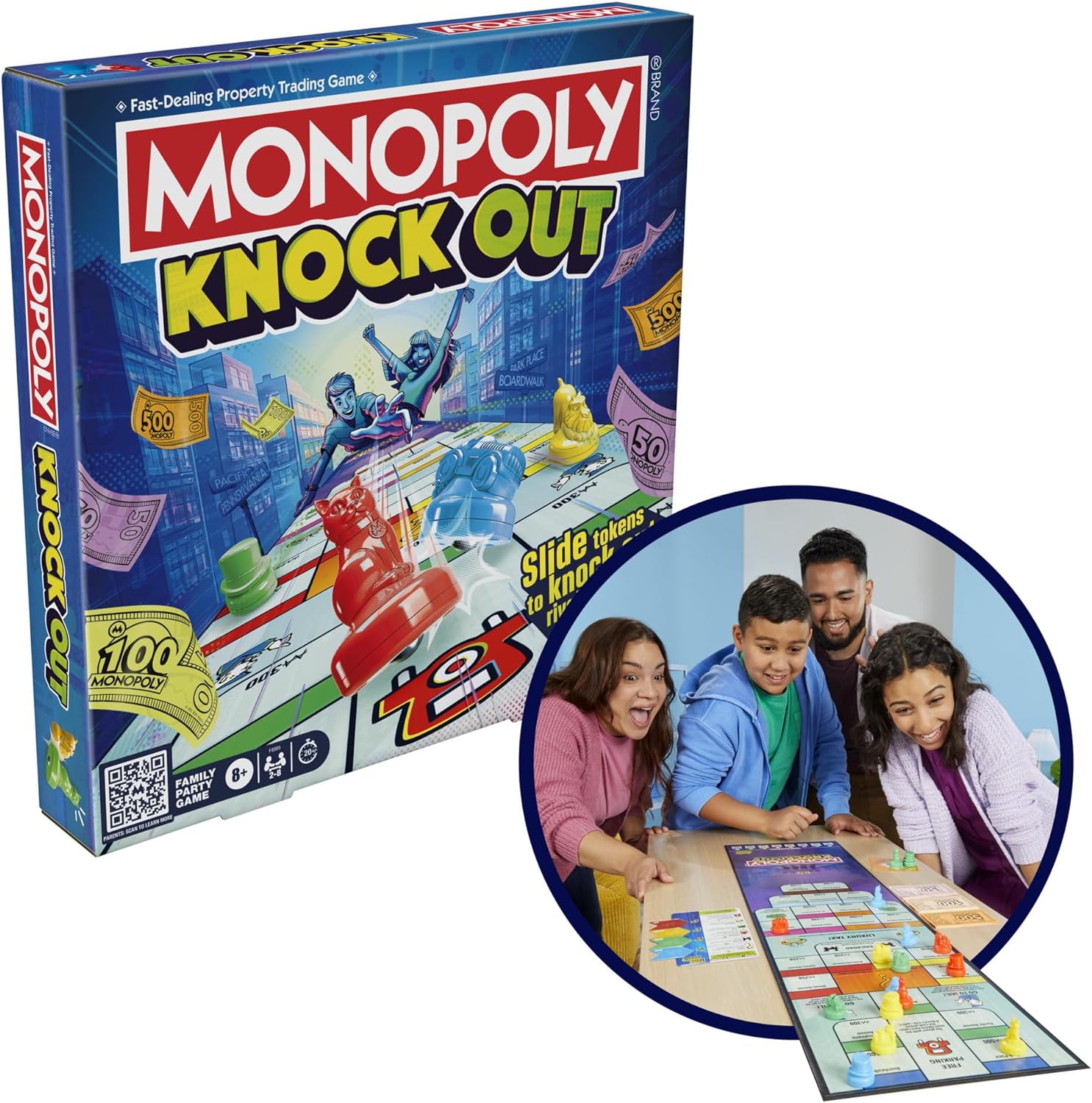 MONOPOLY KNOCKOUT Board Game - Classic Family Fun for Game Nights, Parties & Indoor Entertainment