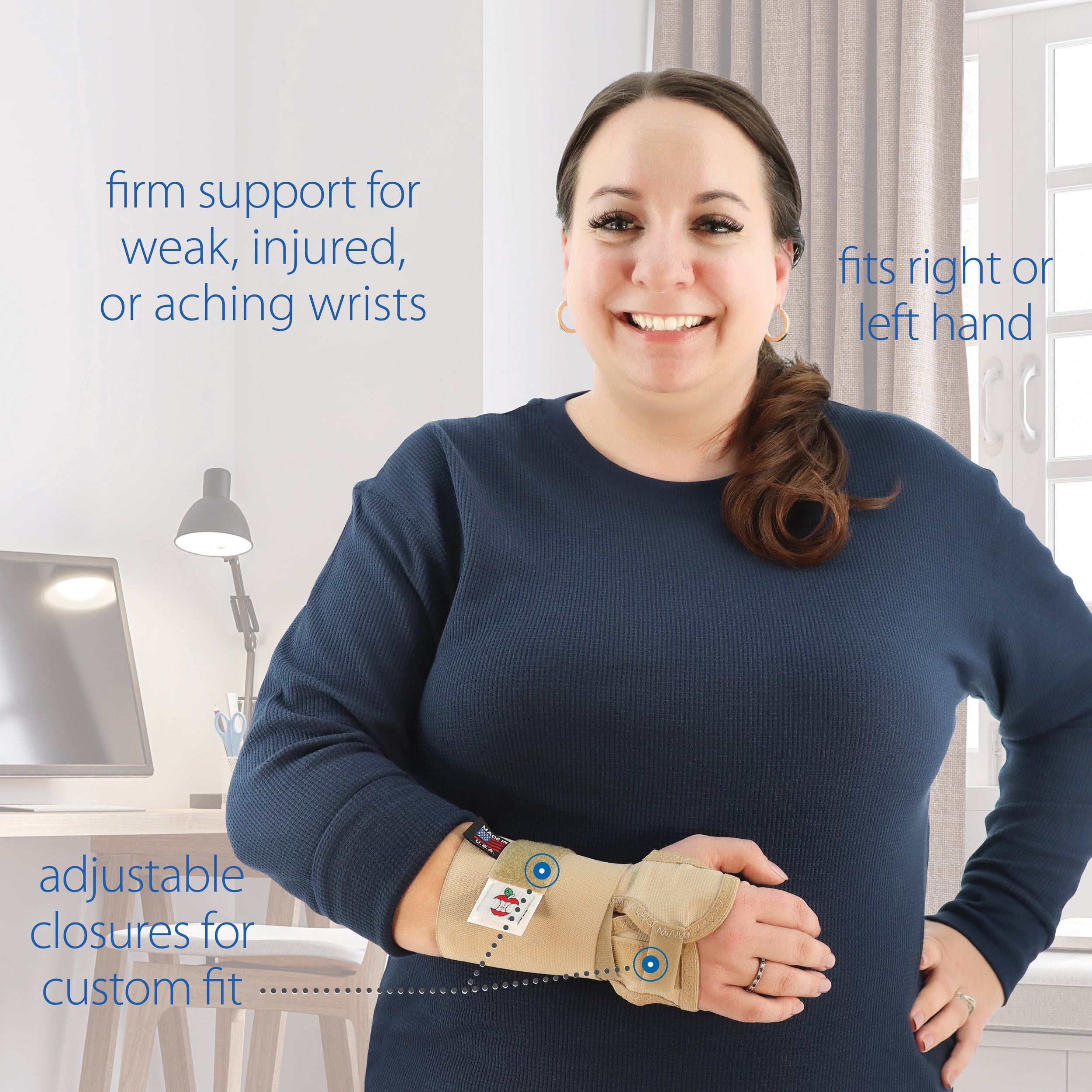 Swede O Adjustable Bilateral Wrist Brace for Carpal Tunnel & Arthritis Relief - Support for Typing, Gaming & Sports Injuries