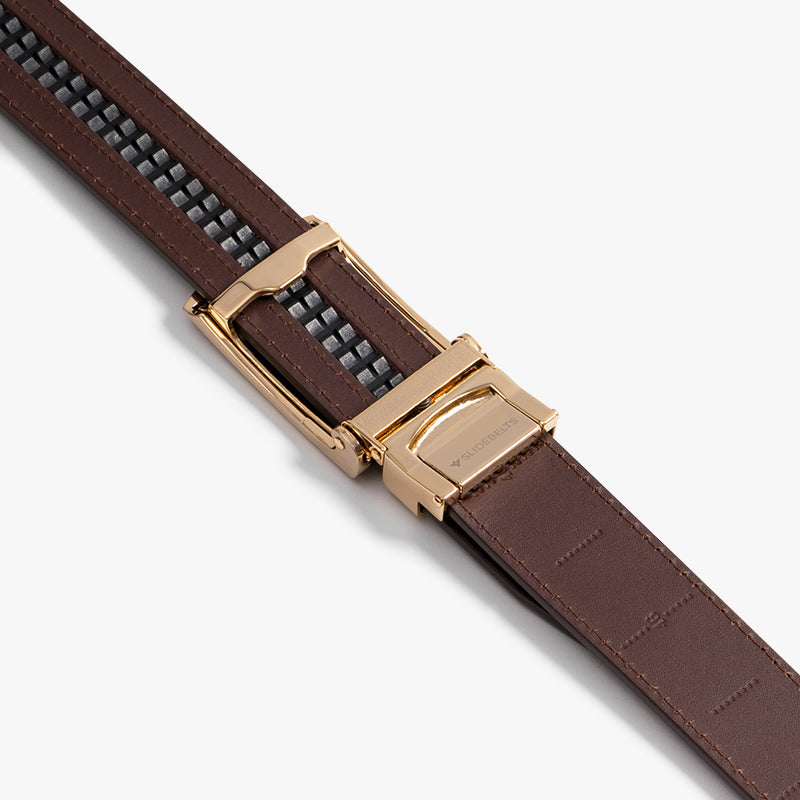 Premium Genuine Mahogany Full Grain Leather Belt for Men - Classic Dress & Casual Style - Perfect for Office, Wedding & Everyday Wear