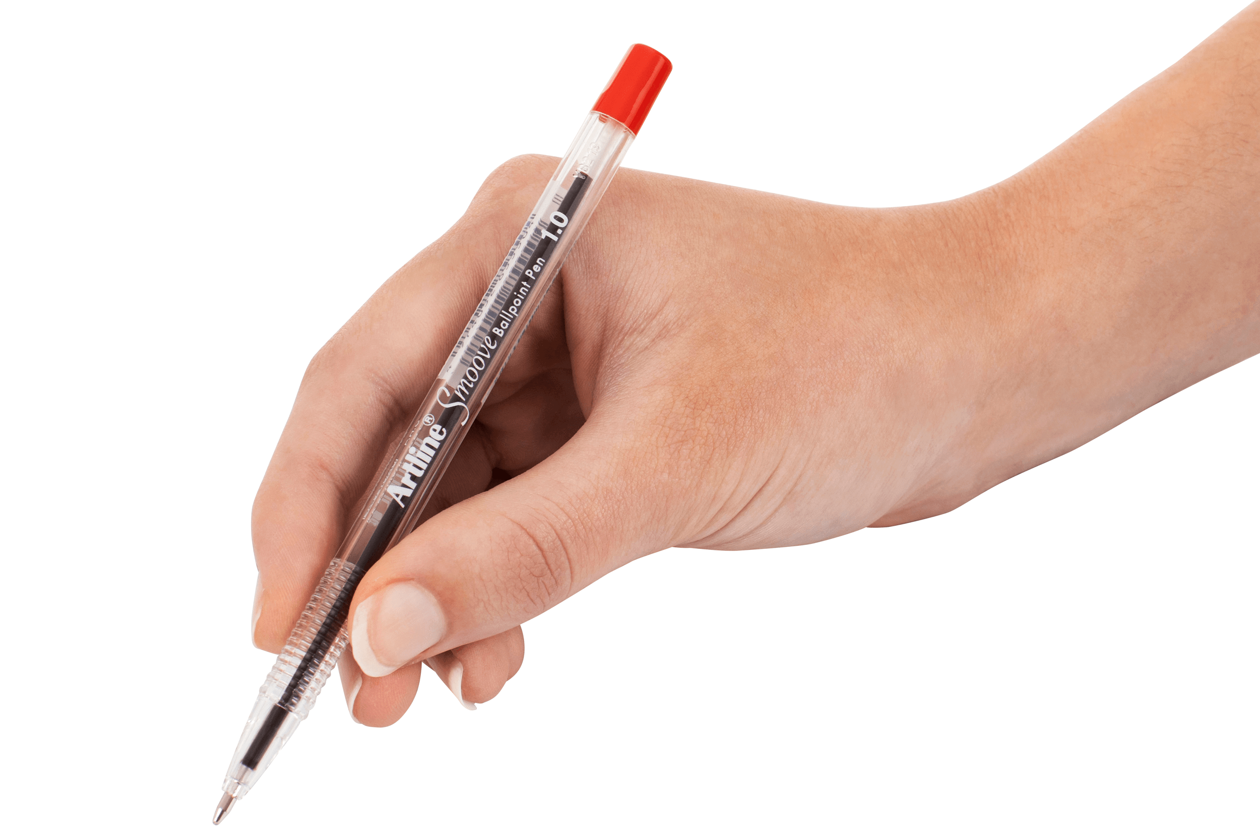 Artline Smoove Ballpoint Pen - Red Ink, Pack of 12 - Smooth Writing for Office, School & Everyday Use