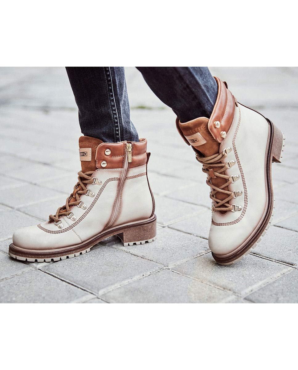 PIKOLINOS Women's Leather Flat Ankle Boots - Comfortable Casual Shoes for Walking, Office & Everyday Wear