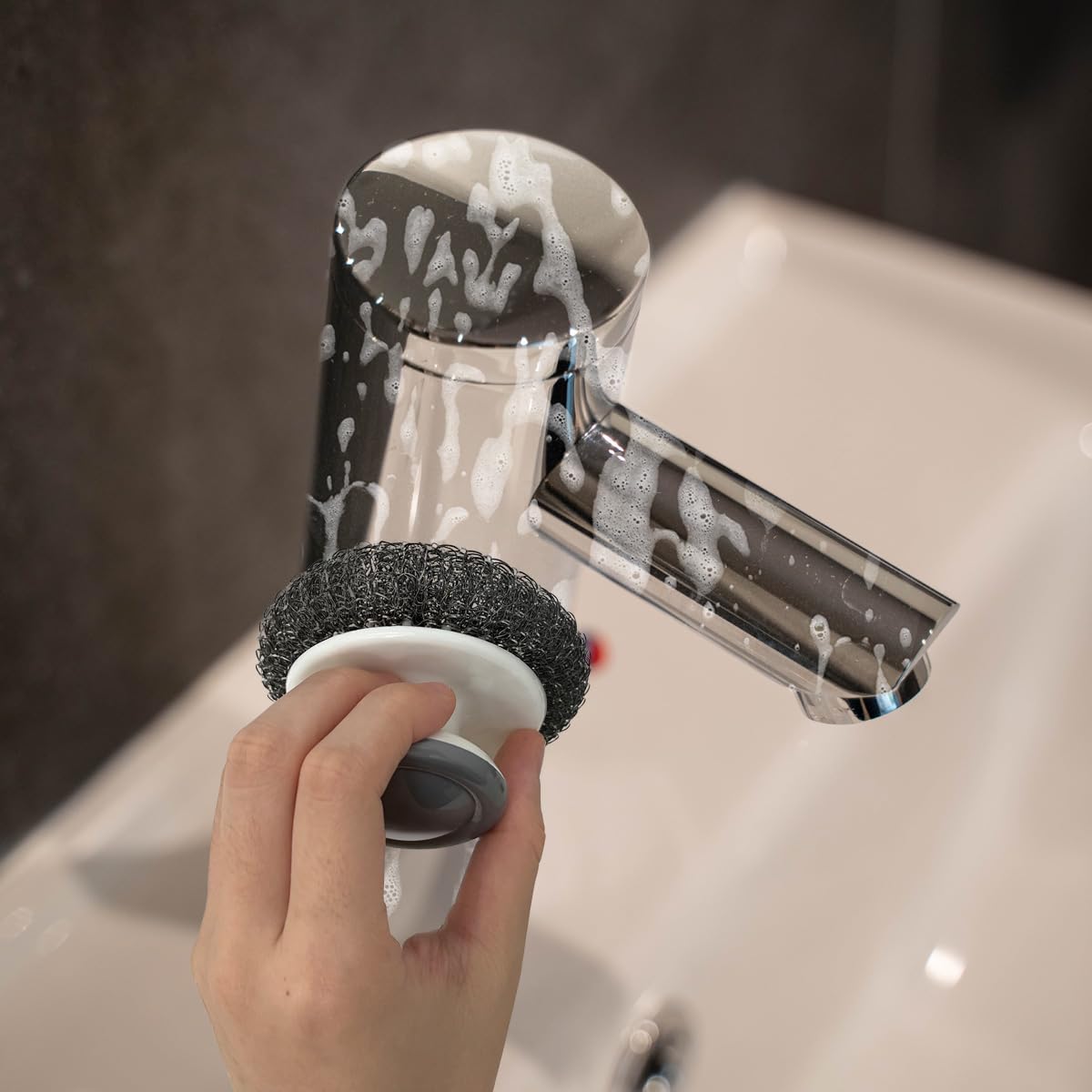 Stainless Steel Scrubber Brush - 2Pcs for Pots, Grills & Ovens Cleaning