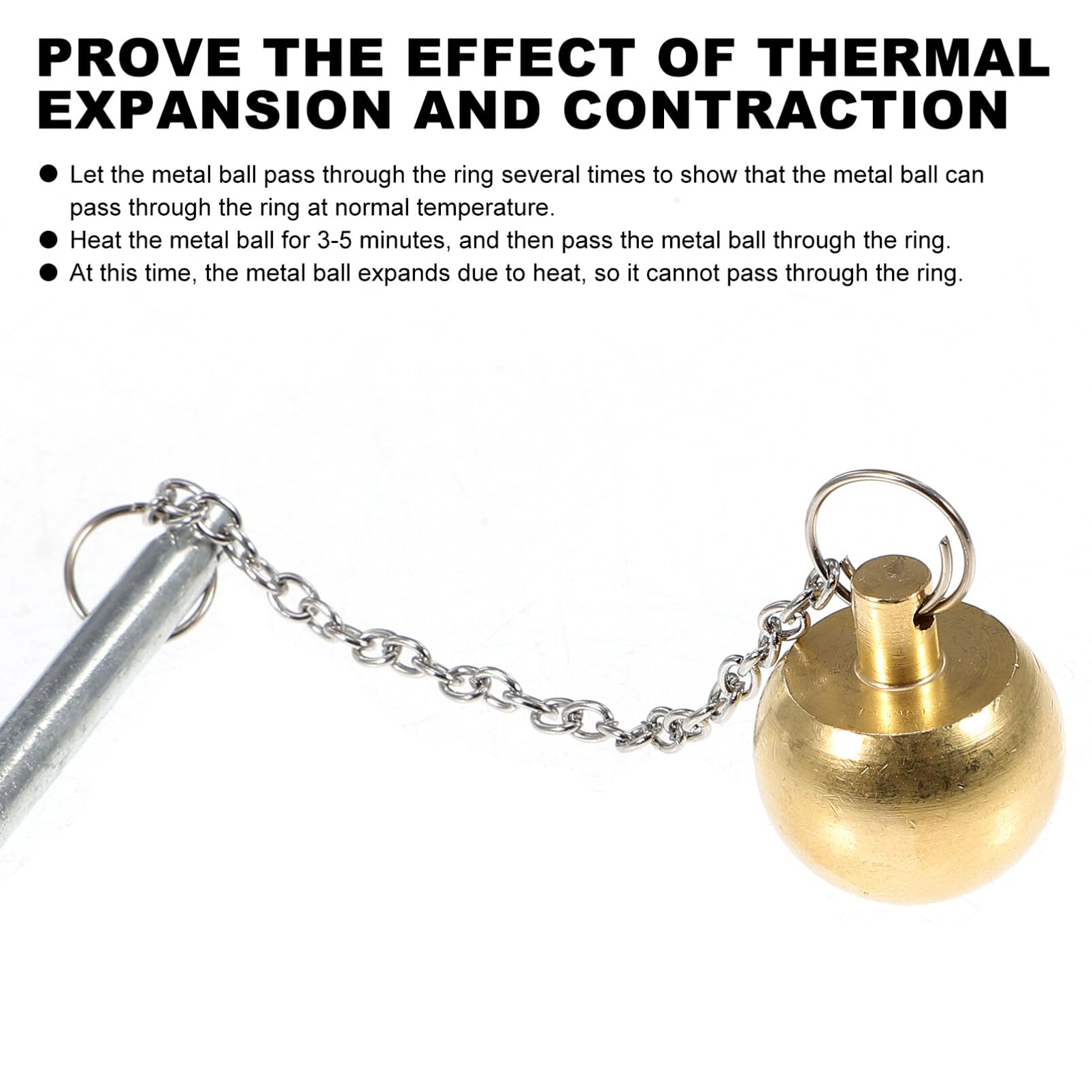 Thermal Expansion and Cooling Contraction Physics Demonstration Kit - Bar & Gauge Apparatus for Science Teaching | Perfect for Classroom Labs, STEM Education & Physics Experiments