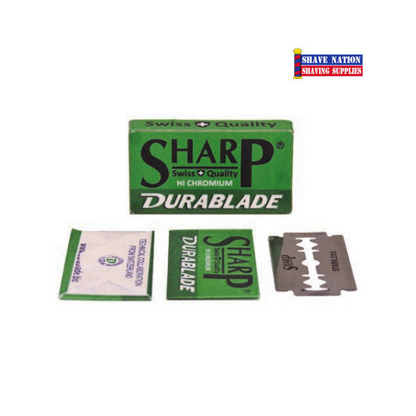 Sharp DURABLADE DE Razor Blades 10-Pack - Premium Replacement Blades for Close Shaving & Grooming - Perfect for Men's Facial Hair & Body Hair Removal