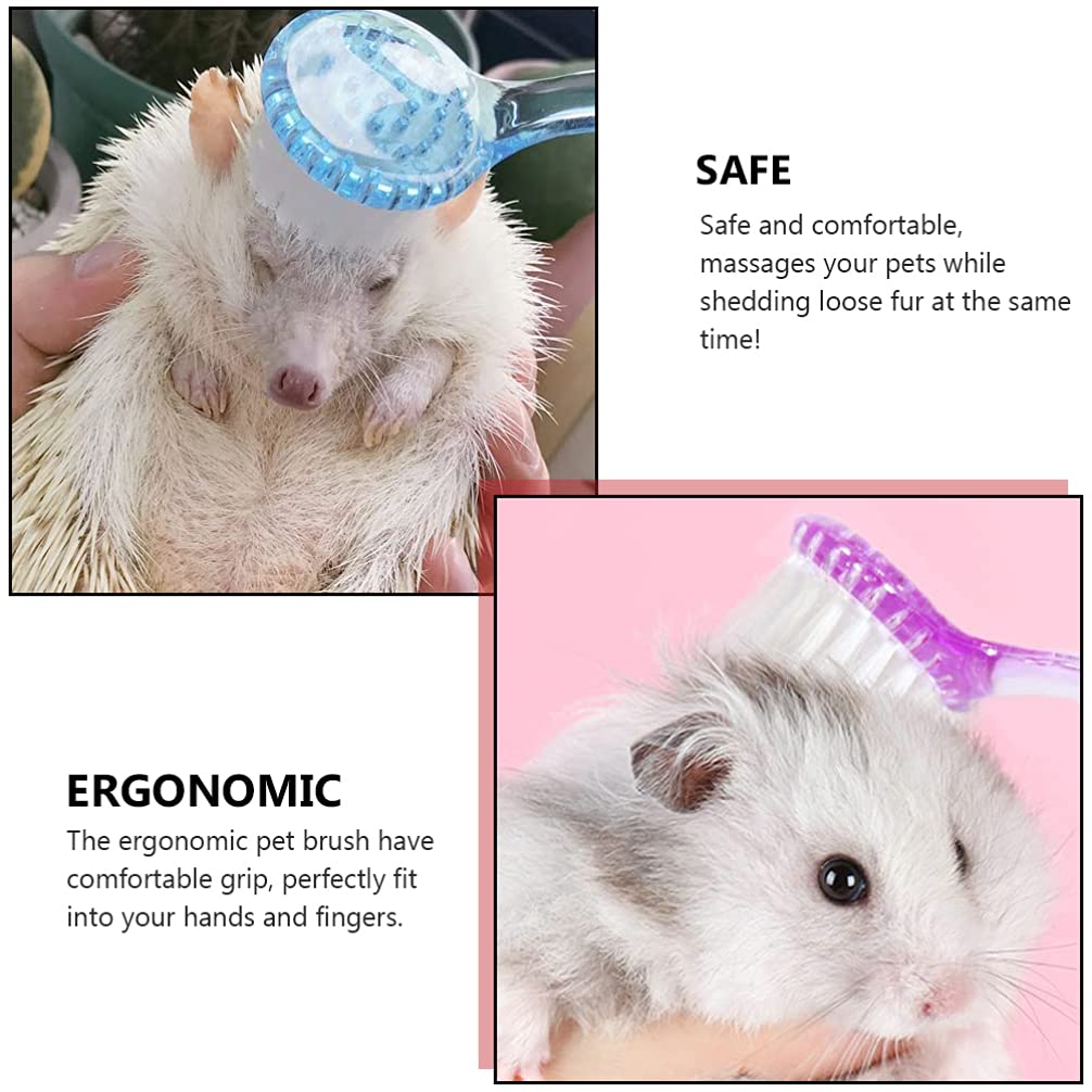Balacoo 4pcs Pet Grooming Brush Set - Massage & Nail Clean for Small Animals - Bath & Home Use