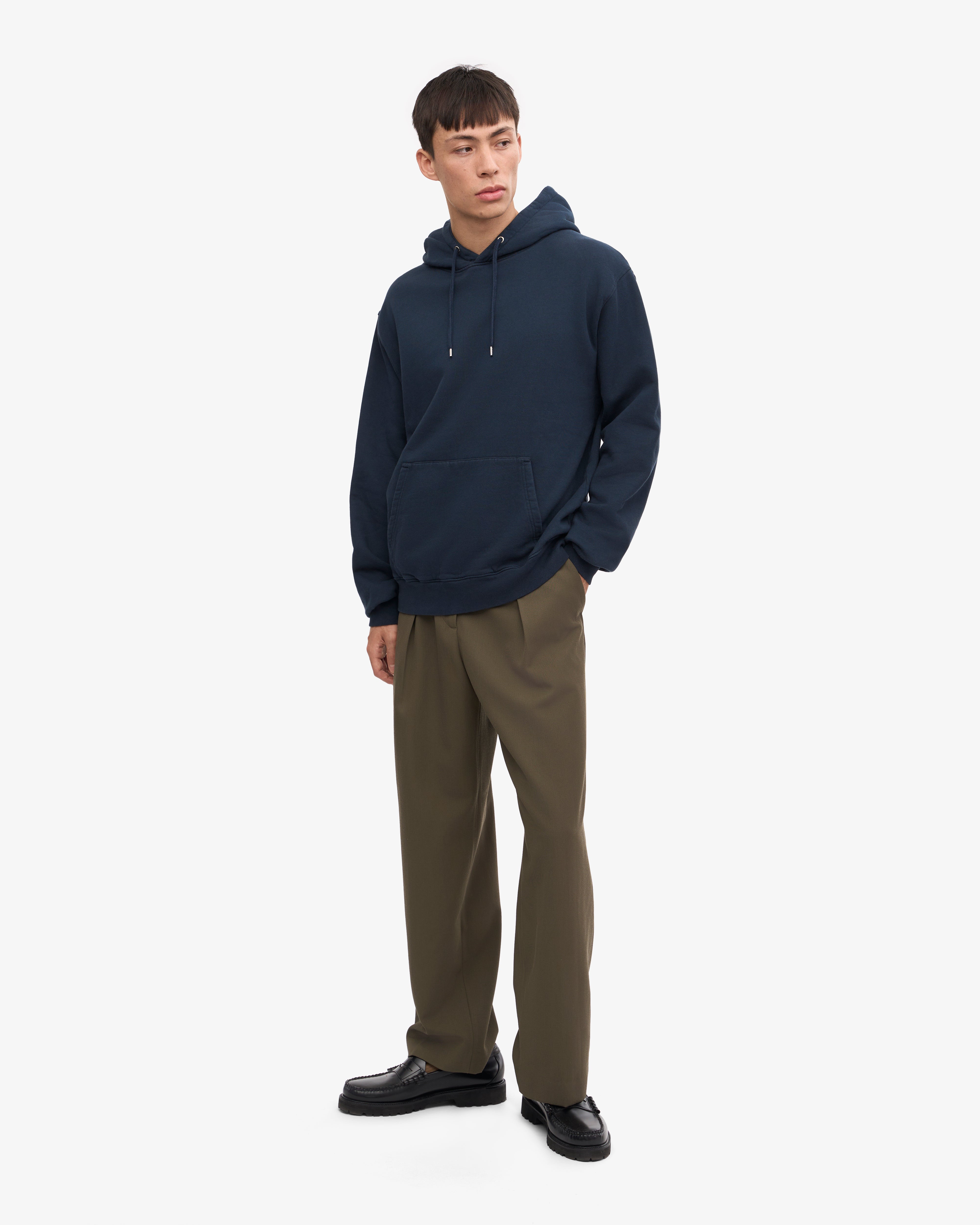 Classic Organic Cotton Hoodie for Men & Women - Navy Blue | Comfortable & Eco-Friendly Pullover for Casual Wear, Gym, and Outdoor Activities