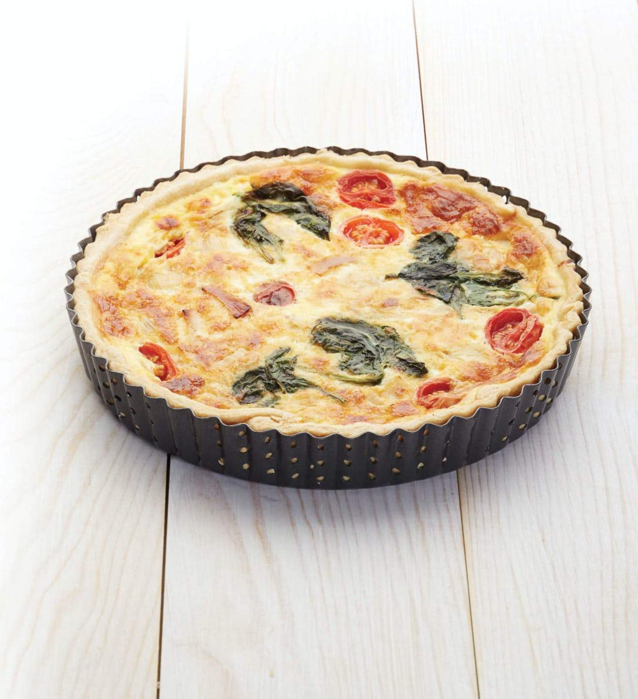 Premium Flan Quiche Pan - 20cm, 23cm, 25cm, 28cm Non-Stick Tart Baking Tin for Professional & Home Chefs - Perfect for French Desserts, Pies & Savory Quiches