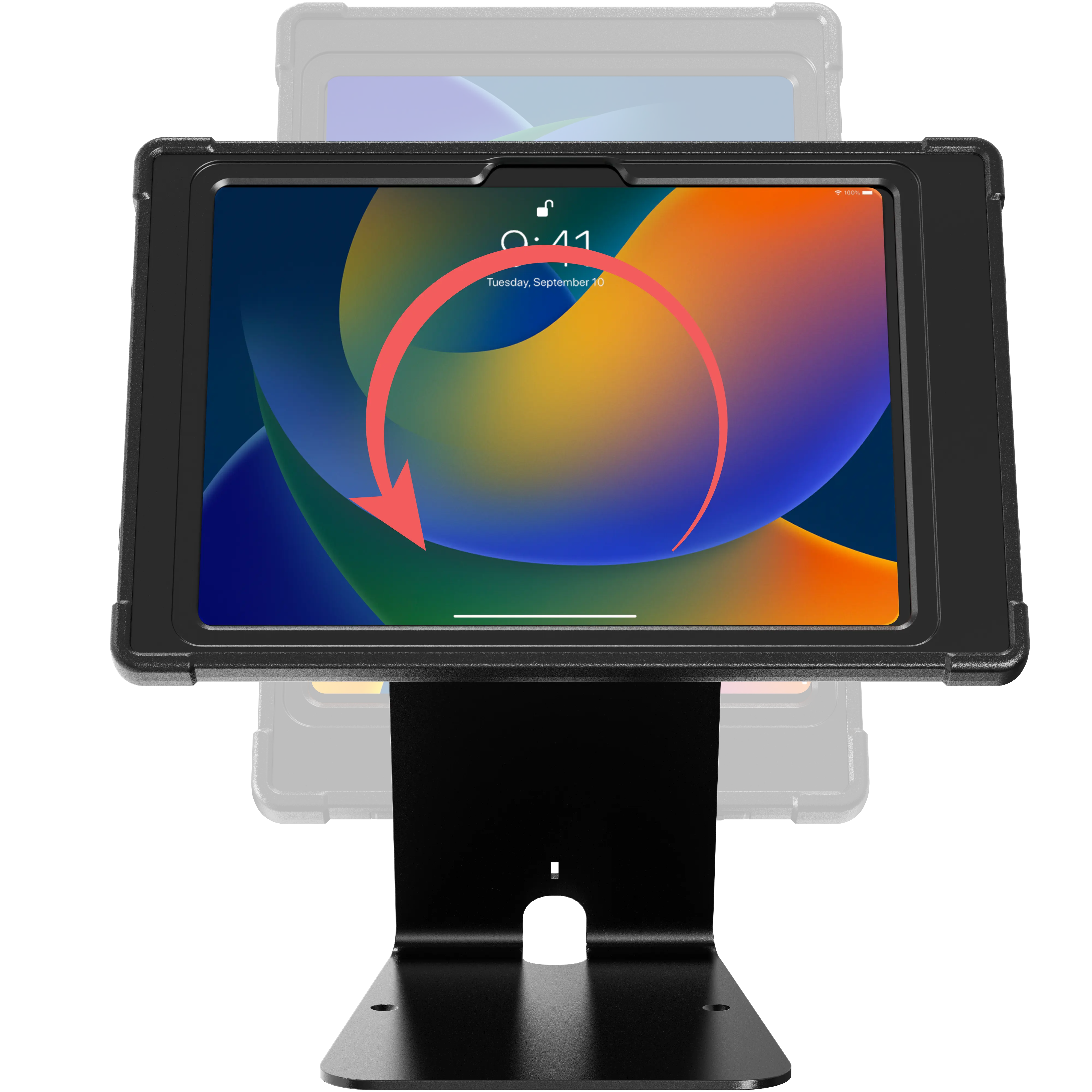 Quick Release Table Kiosk with Wireless Charging - Portable Stand for Retail Stores, Restaurants & Offices - Fast Inductive Charging Station for Phones & Tablets