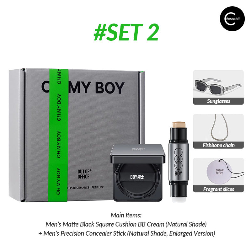 OUT OF OFFICE Men’s Undetectable Makeup Set - Natural Looking Concealer & Foundation Kit for Daily Use, Date Night & Professional Events