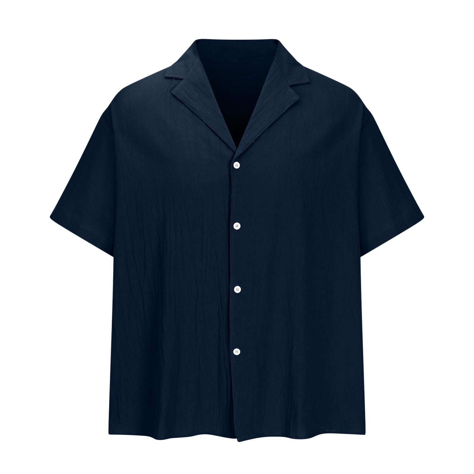 Men's Cotton Linen Short Sleeve Button Down Shirt - Breathable Summer Dress Shirt for Business Casual, Beach & Party Wear | Lightweight Comfort Top for Office, Vacation & Outdoor Events