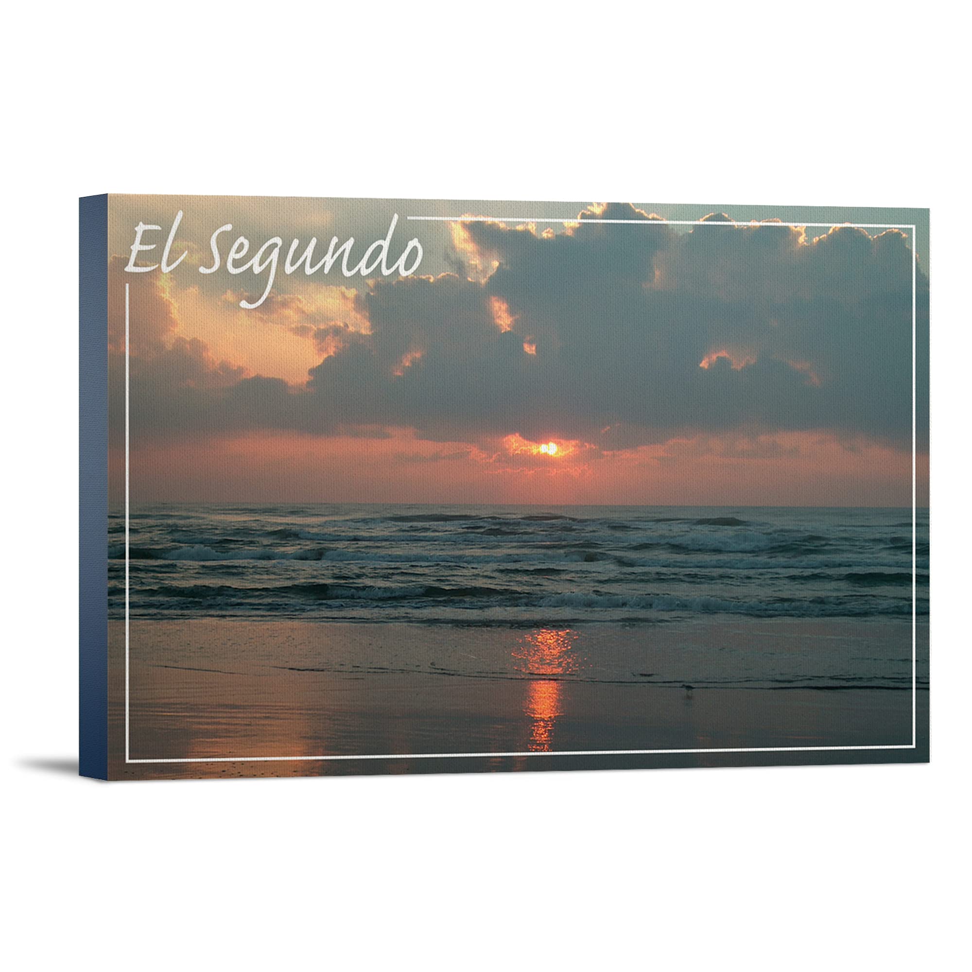 Lantern Press El Segundo California Dawn - 16x24 Wrapped Canvas Wall Art - Coastal Home Decor for Living Room, Bedroom & Office