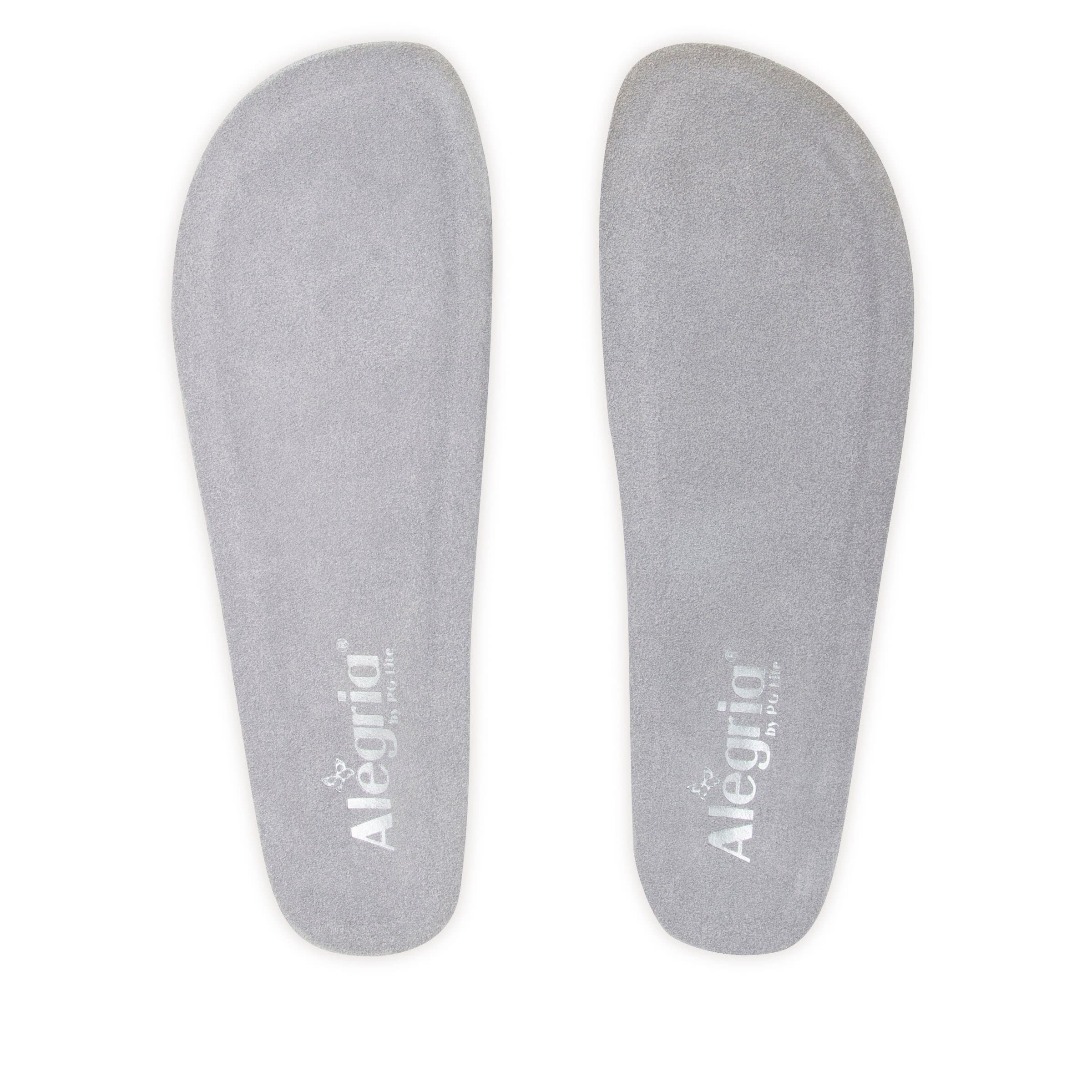 Alegria Classic Footbed Grey - Comfortable & Supportive Shoes for Women, Wide Width 4, Perfect for Nurses, Teachers & All-Day Wear