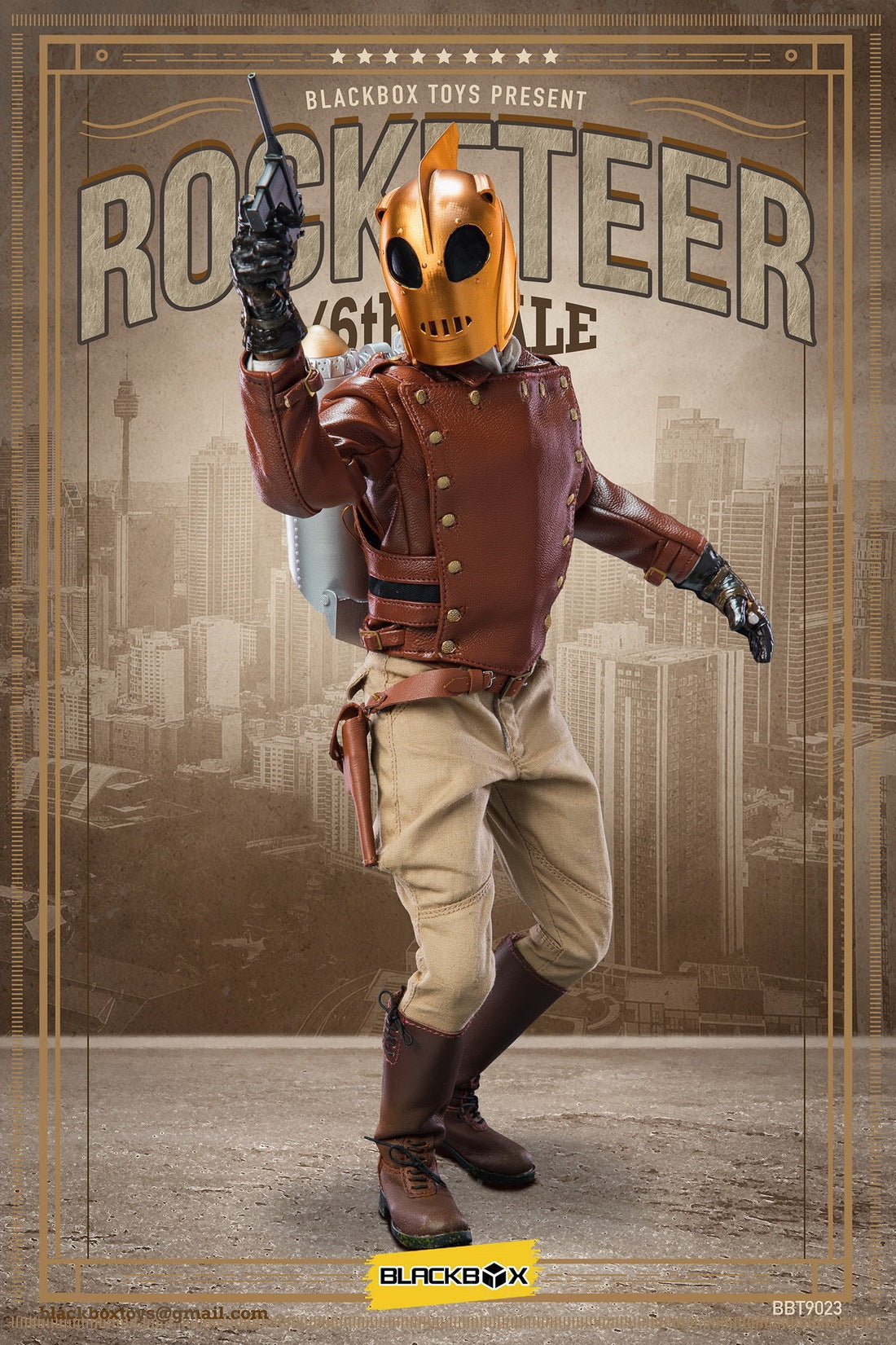 Blackbox Toys 1/6 Scale BBT 9023B Rocketeer Deluxe Version Collectible Action Figure - Perfect for Display, Photography & Comic Book Enthusiasts