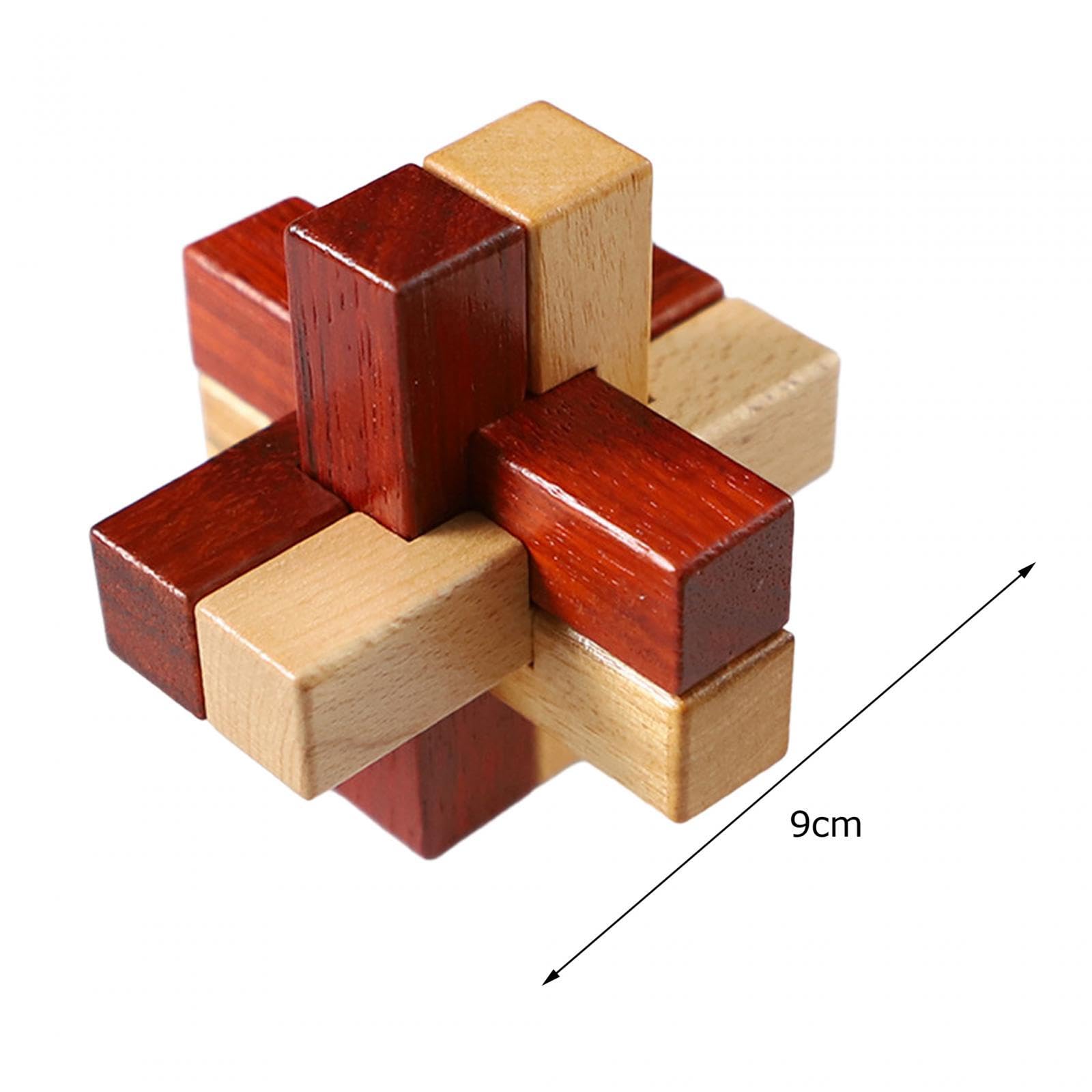 Enakshi Wooden Brain Teaser Puzzle Toy - Fun Family Game for Kids & Adults | Perfect Birthday & Christmas Gift | Educational STEM Toy for Problem Solving & Logic Skills | Great for Parties, Travel & Indoor Activities