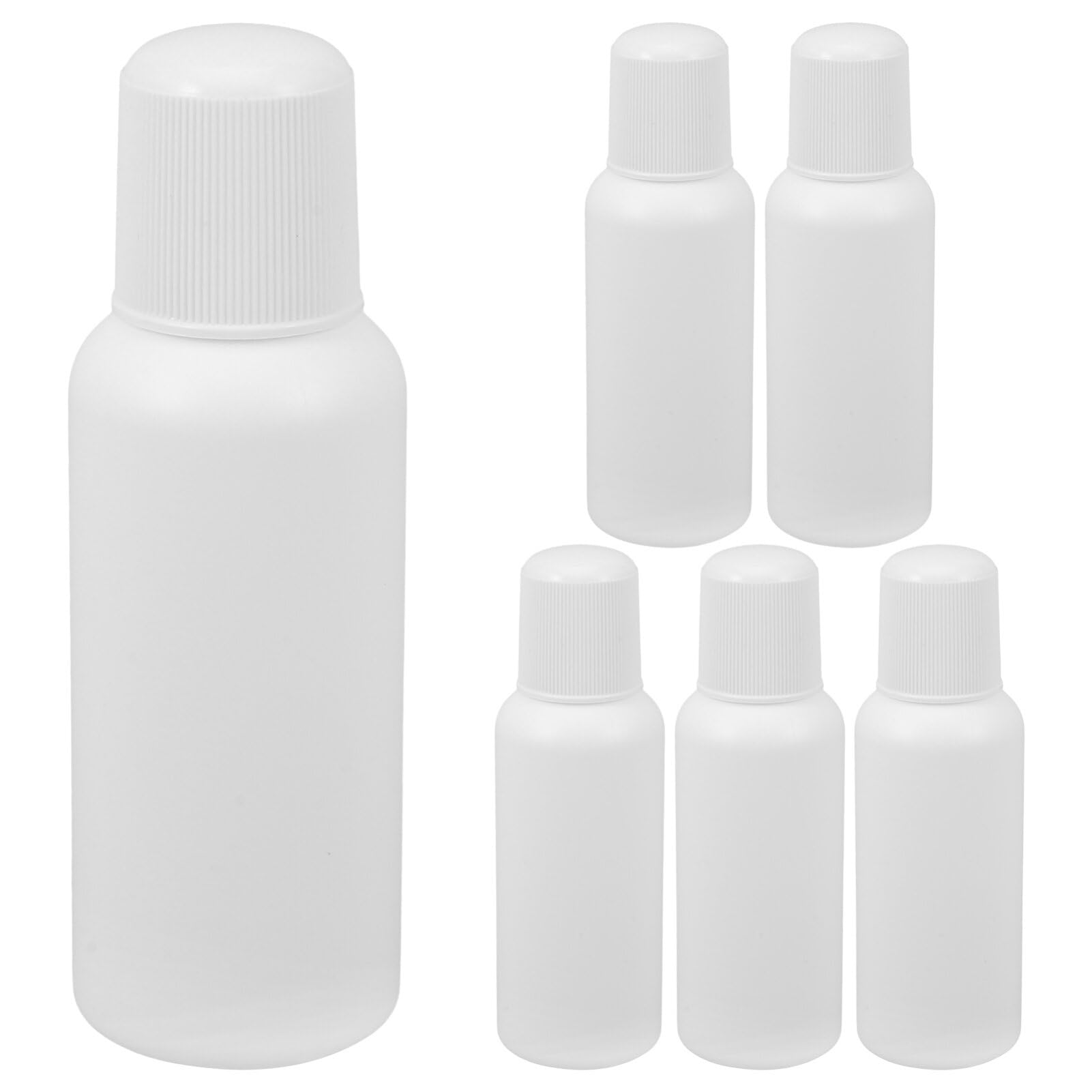6Pcs 100ml Refillable Plastic Bottles for Essential Oils, Cosmetics & Lotions - Sponge Applicator Bottles with Leak-Proof Design | Perfect for DIY Beauty Products, Travel Toiletries & Home Spa Treatments
