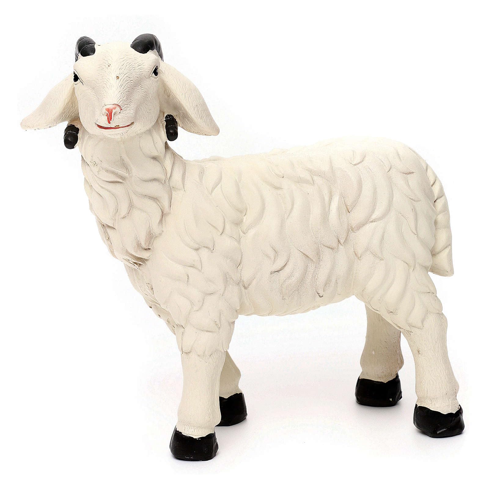 Nativity Scene Figurines - Set of 3 Realistic Resin Sheep & Ram Figures (35-40cm) for Christmas Crib Display, Home Decor & Holiday Tabletop Decorations