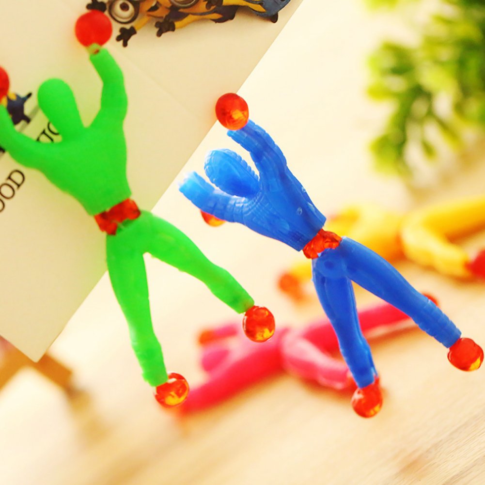 JOHOUSE 24PCS Sticky Wall Climbing Toys - Fun Sticky Man Crawlers for Kids Party Favors, Classroom Prizes, Easter Basket Stuffers & Egg Fillers - Perfect for Birthday Gifts, School Events and Holiday Celebrations