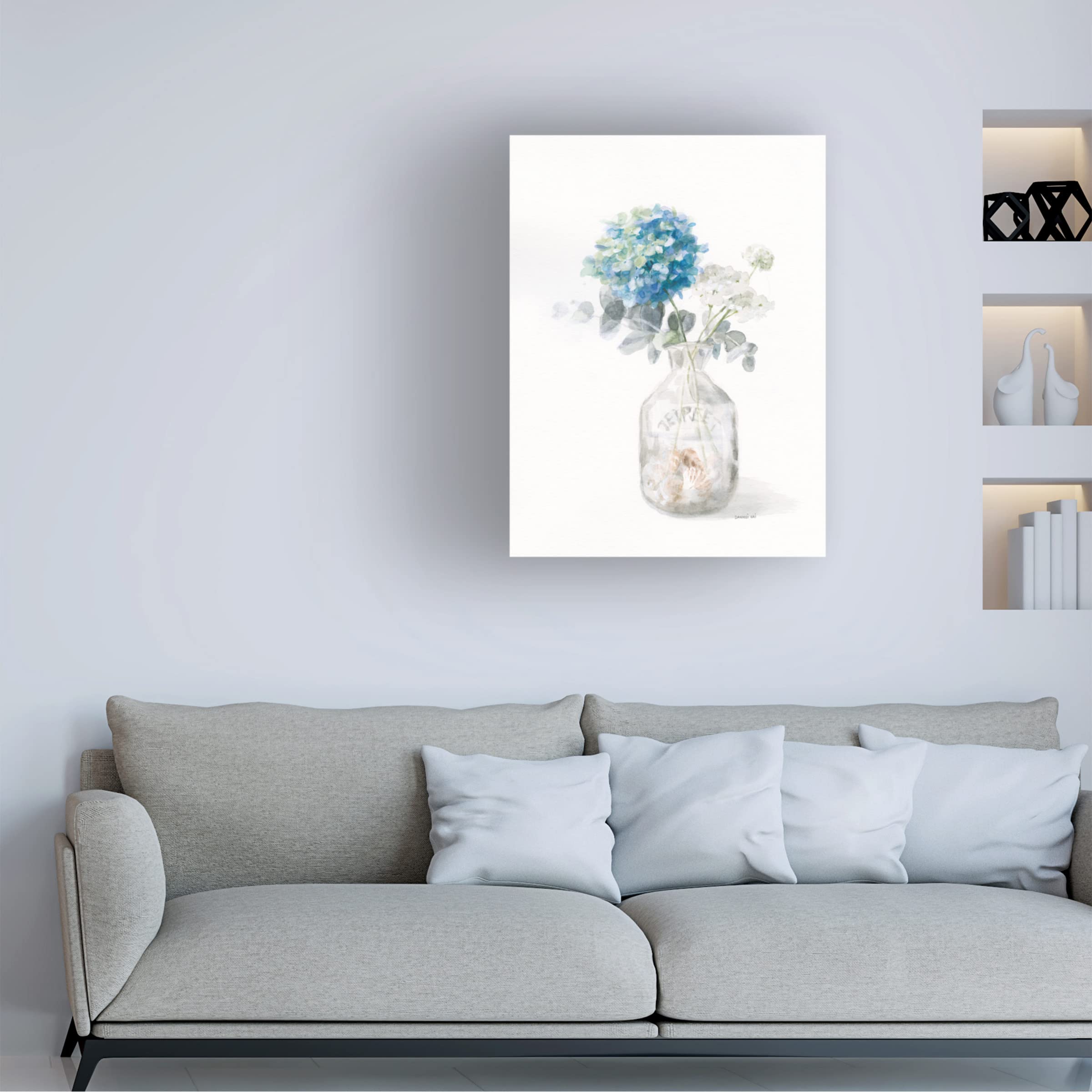 Danhui Nai Beach Flowers V Canvas Wall Art Print - Modern Floral Painting for Living Room, Bedroom & Office Decor